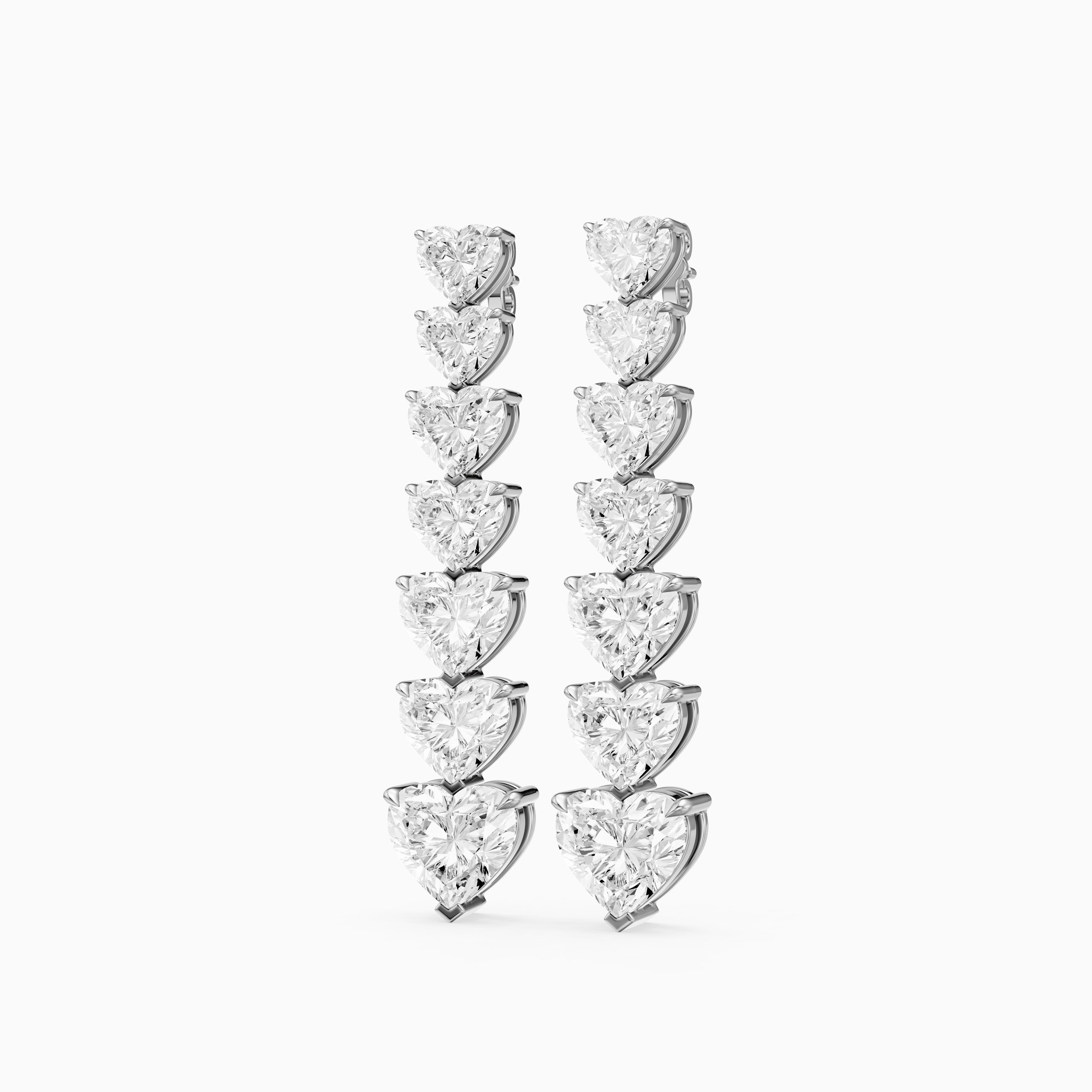 Scout Graduated Heart Lab Grown Diamond Linear Drop Earrings