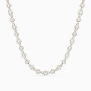 Destiny Oval and Pear Lab Grown Diamond Tennis Necklace