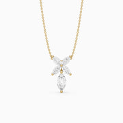 Elodie Marquise Cut Lab Grown Diamond Floral Pendant