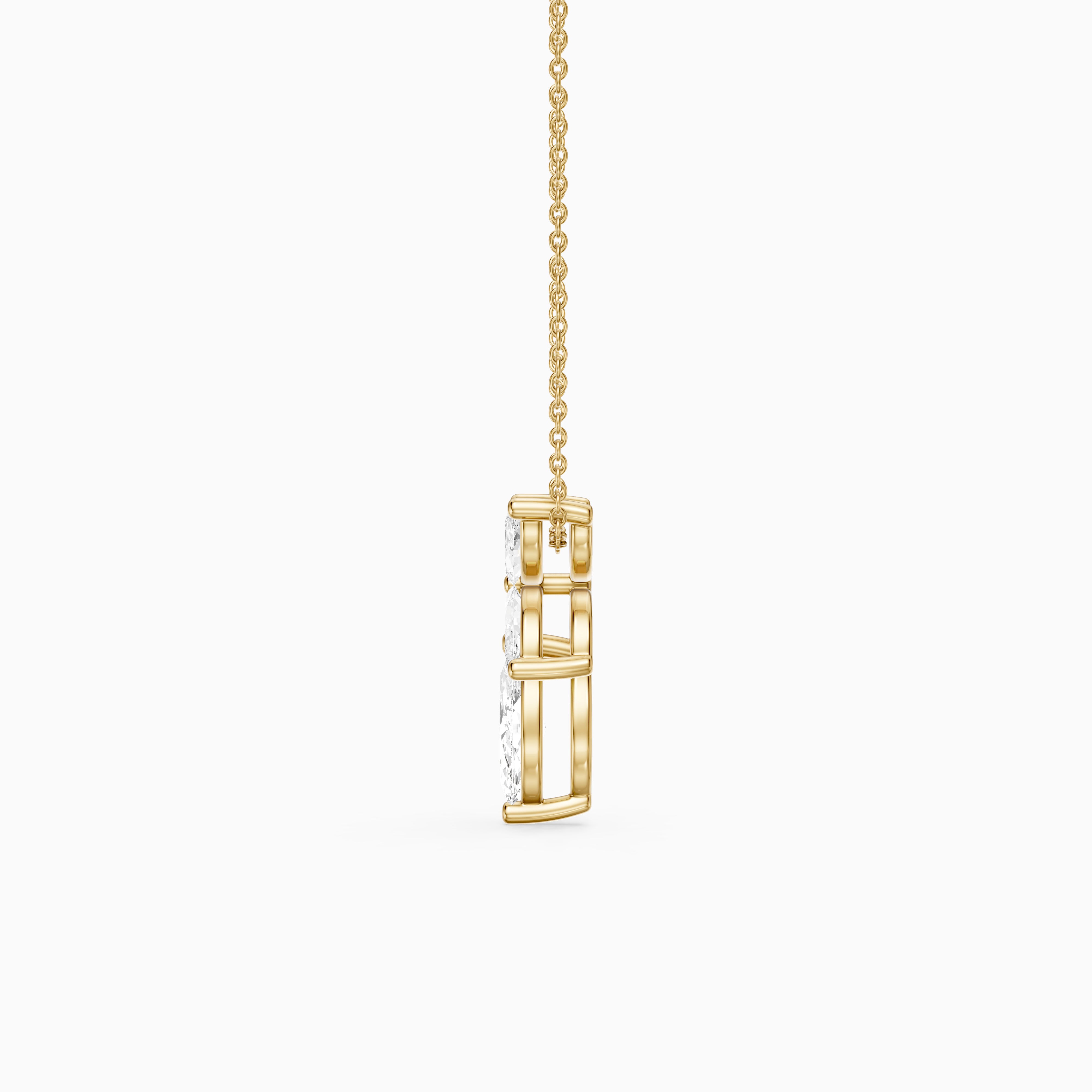Elodie Marquise Cut Lab Grown Diamond Floral Pendant