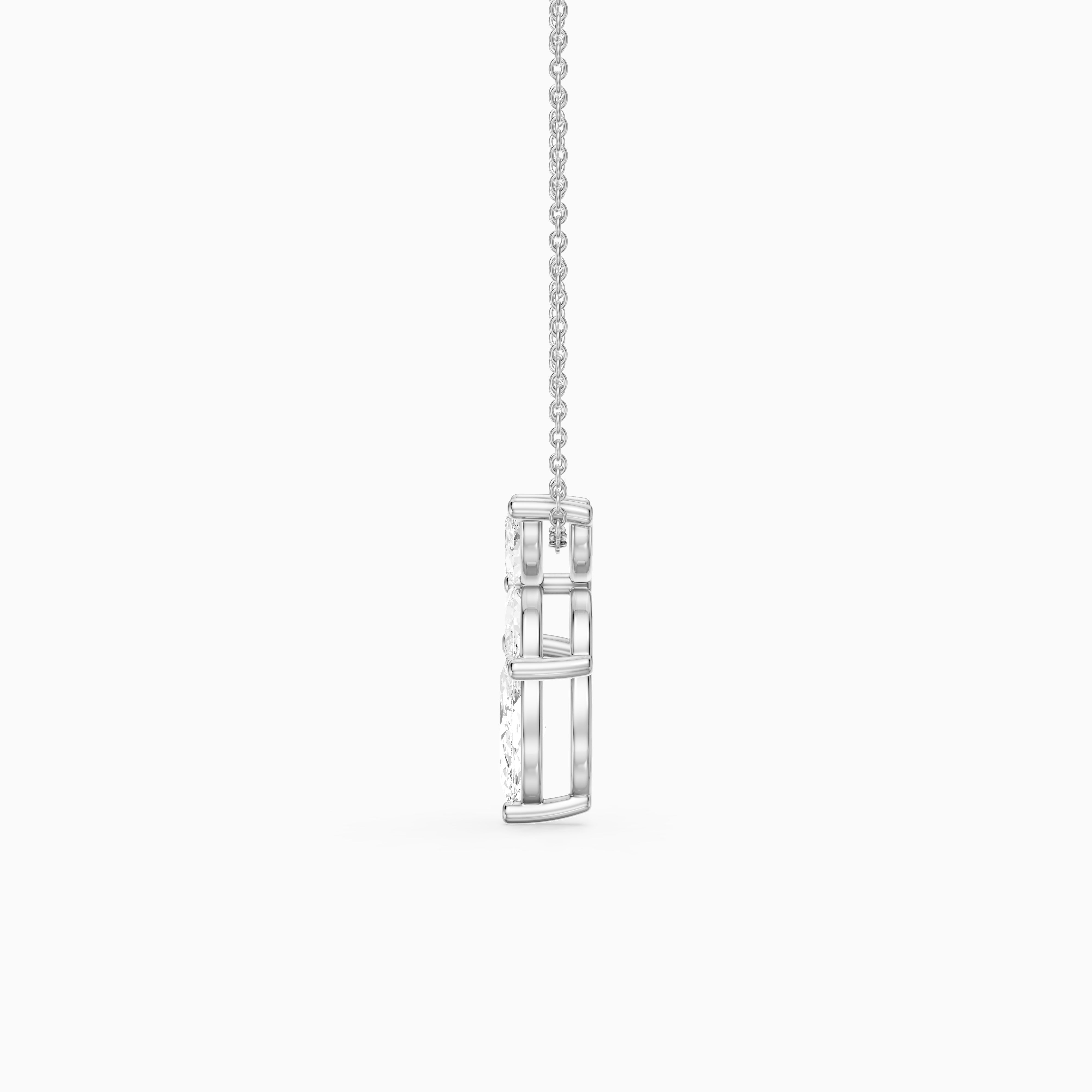 Elodie Marquise Cut Lab Grown Diamond Floral Pendant