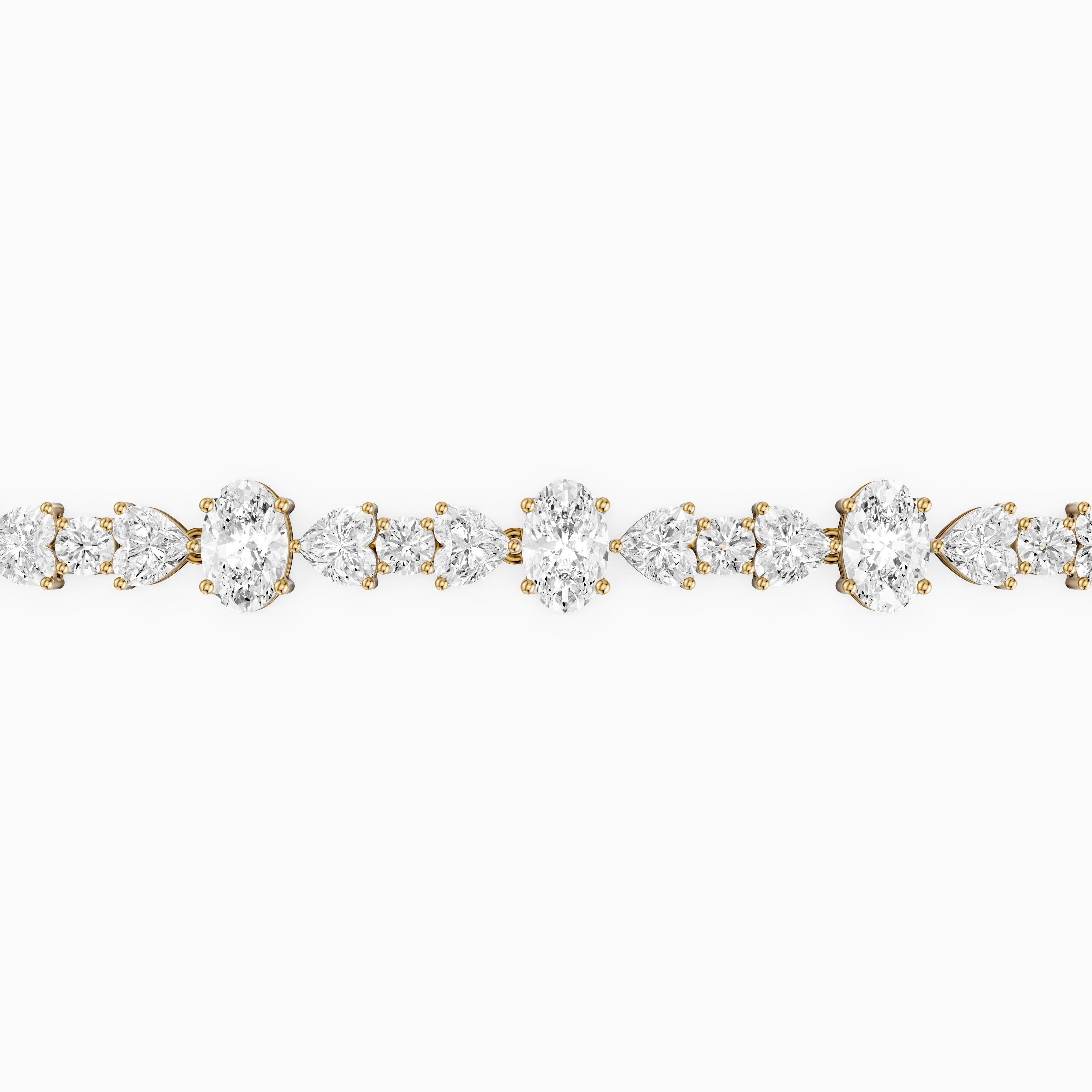 Kyra Heart, Oval and Round Lab Grown Diamond Tennis Bracelet