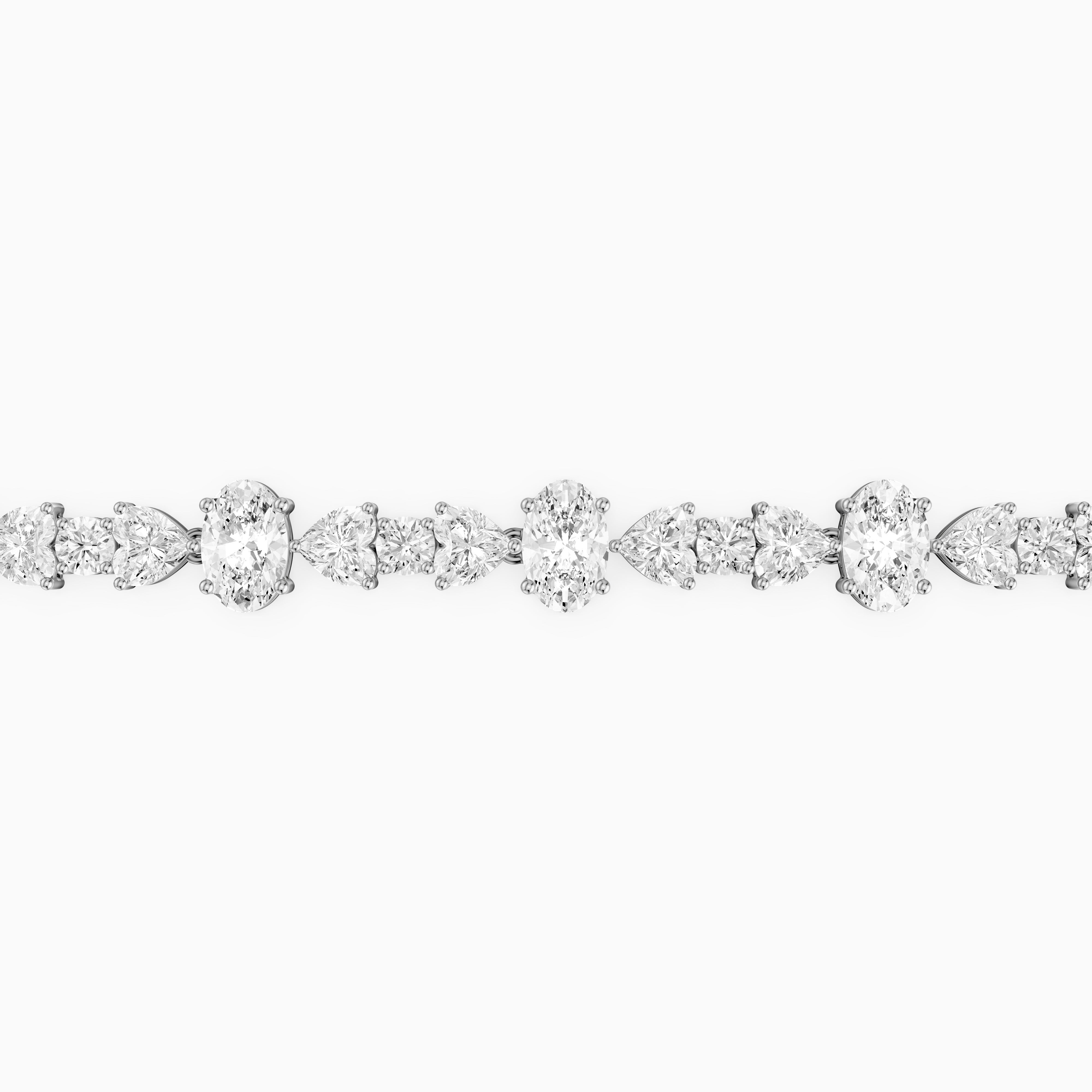 Kyra Heart, Oval and Round Lab Grown Diamond Tennis Bracelet
