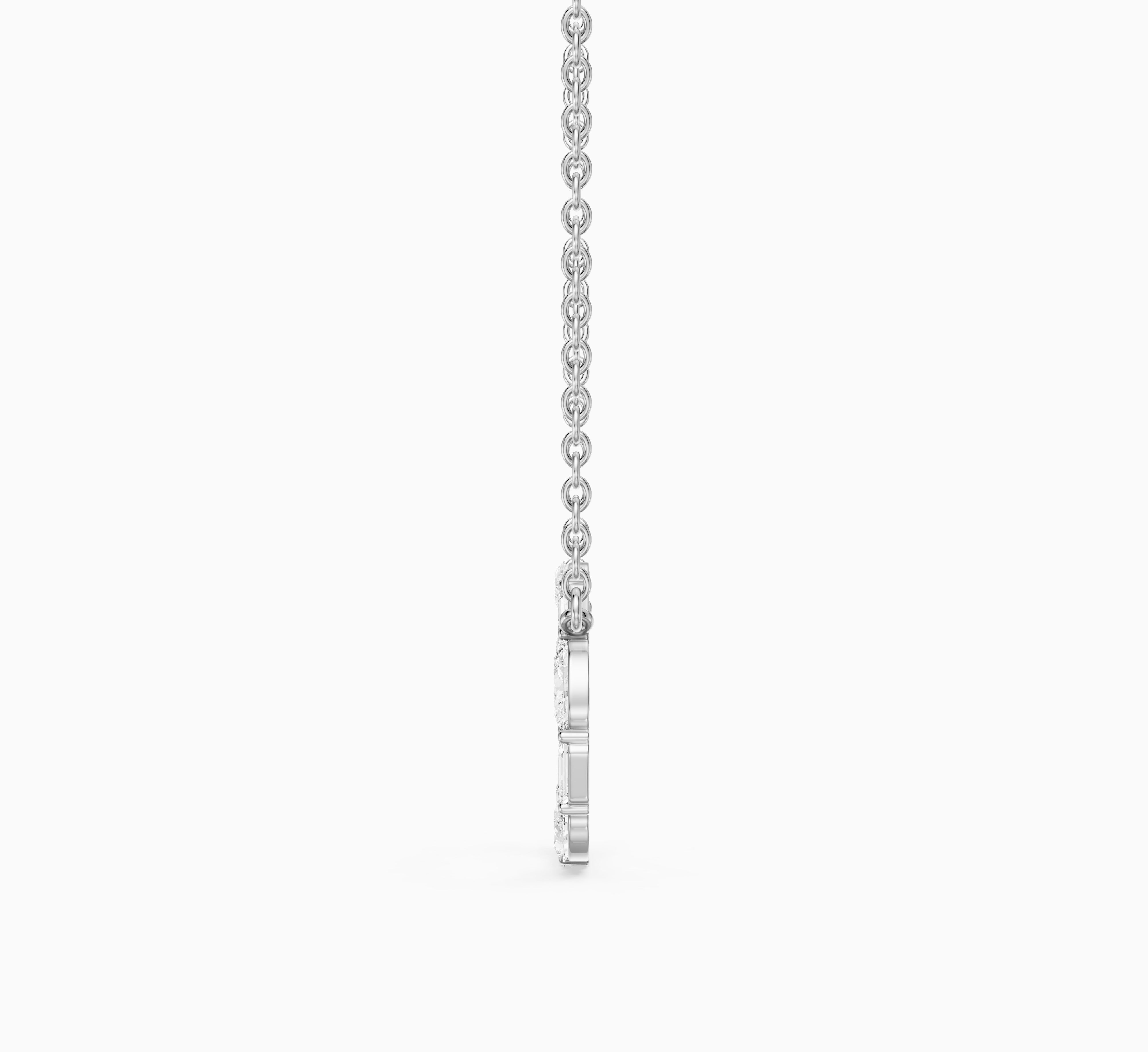 Tessa Emerald and Oval Lab Grown Diamond Circle Pendant