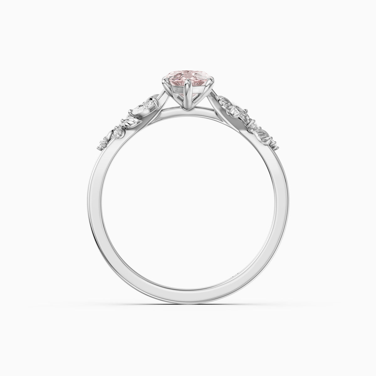 Beatrix Nature Inspired Marquise Pink Lab Grown Diamond Flower Ring