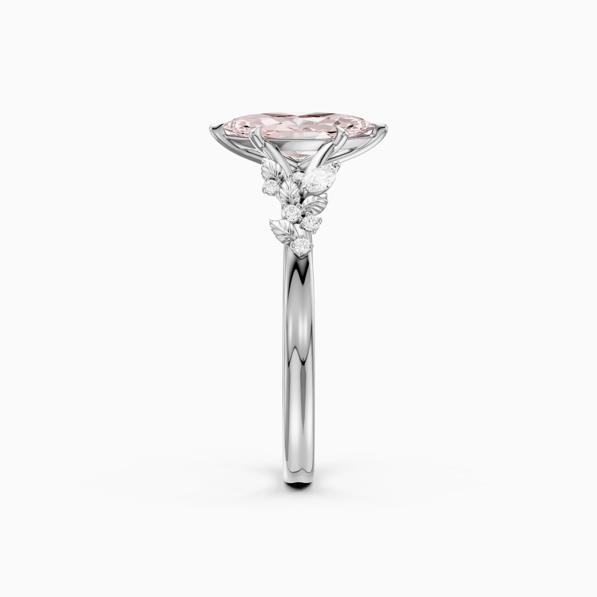 Beatrix Nature Inspired Marquise Pink Lab Grown Diamond Flower Ring