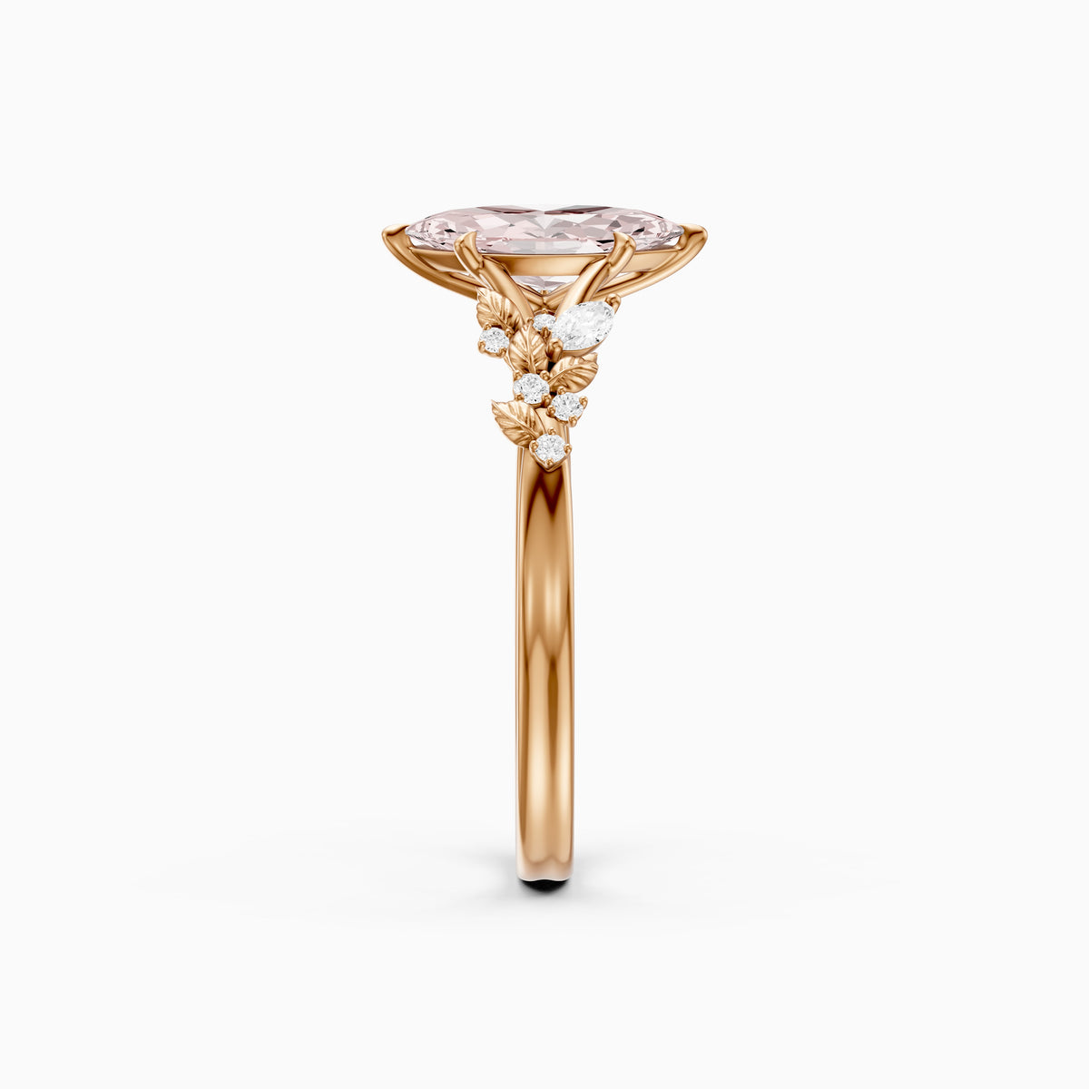 Beatrix Nature Inspired Marquise Pink Lab Grown Diamond Flower Ring