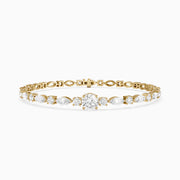 Kylee Round and Marquise Lab Grown Diamond Tennis Bracelet