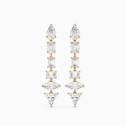 Dorian Multi Shape Lab Grown Diamond Linear Drop Earrings