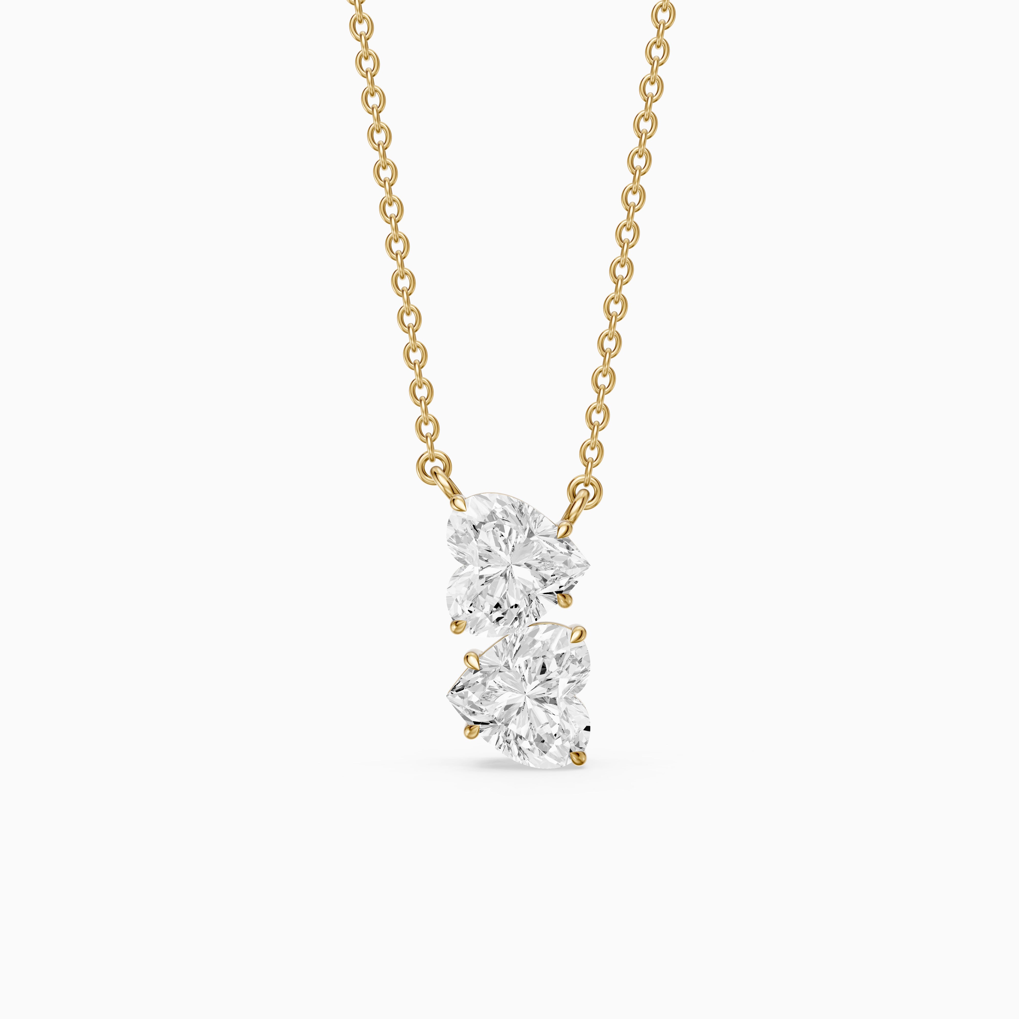 Brooke Double Heart Lab Grown Diamond Pendant