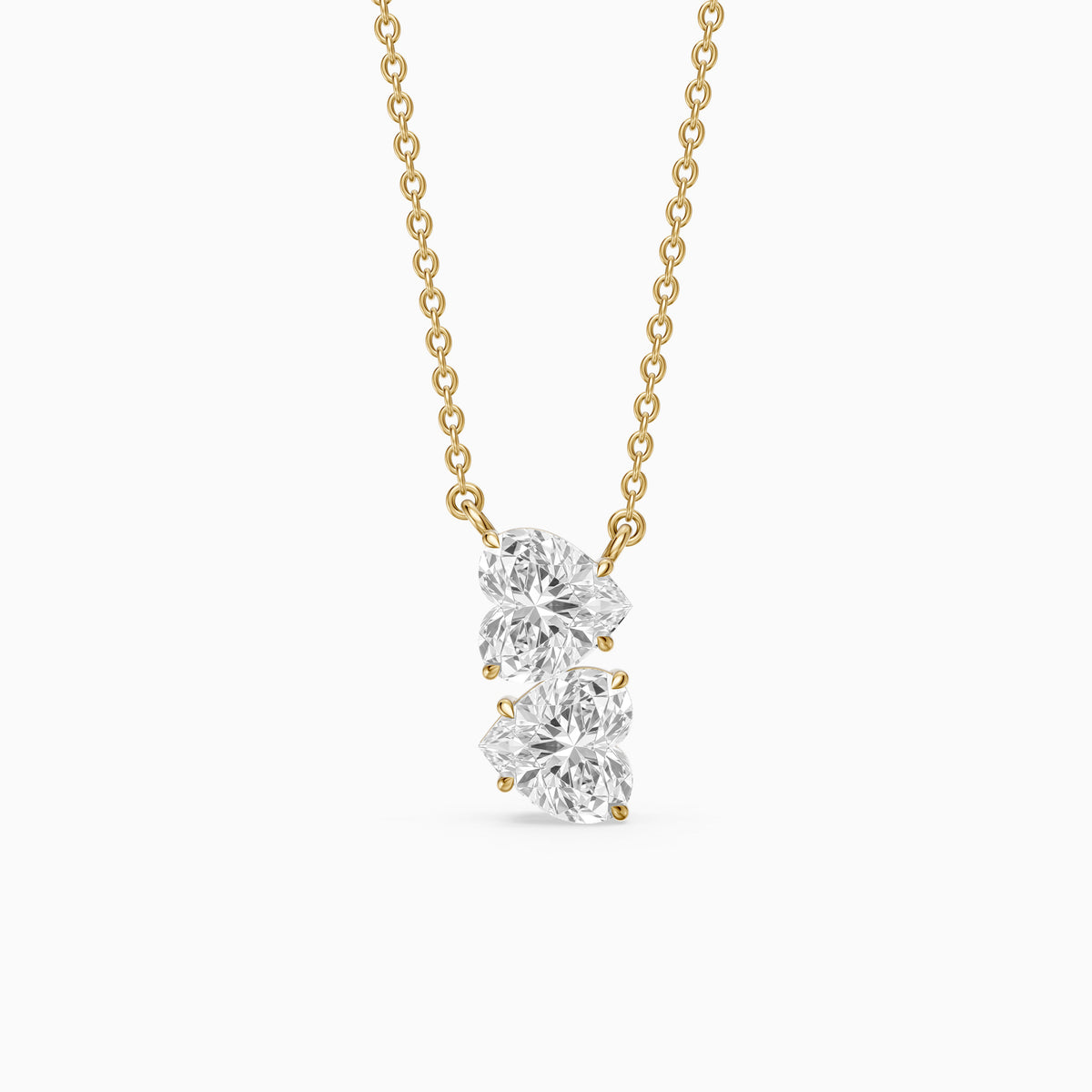 Brooke Double Heart Lab Grown Diamond Pendant