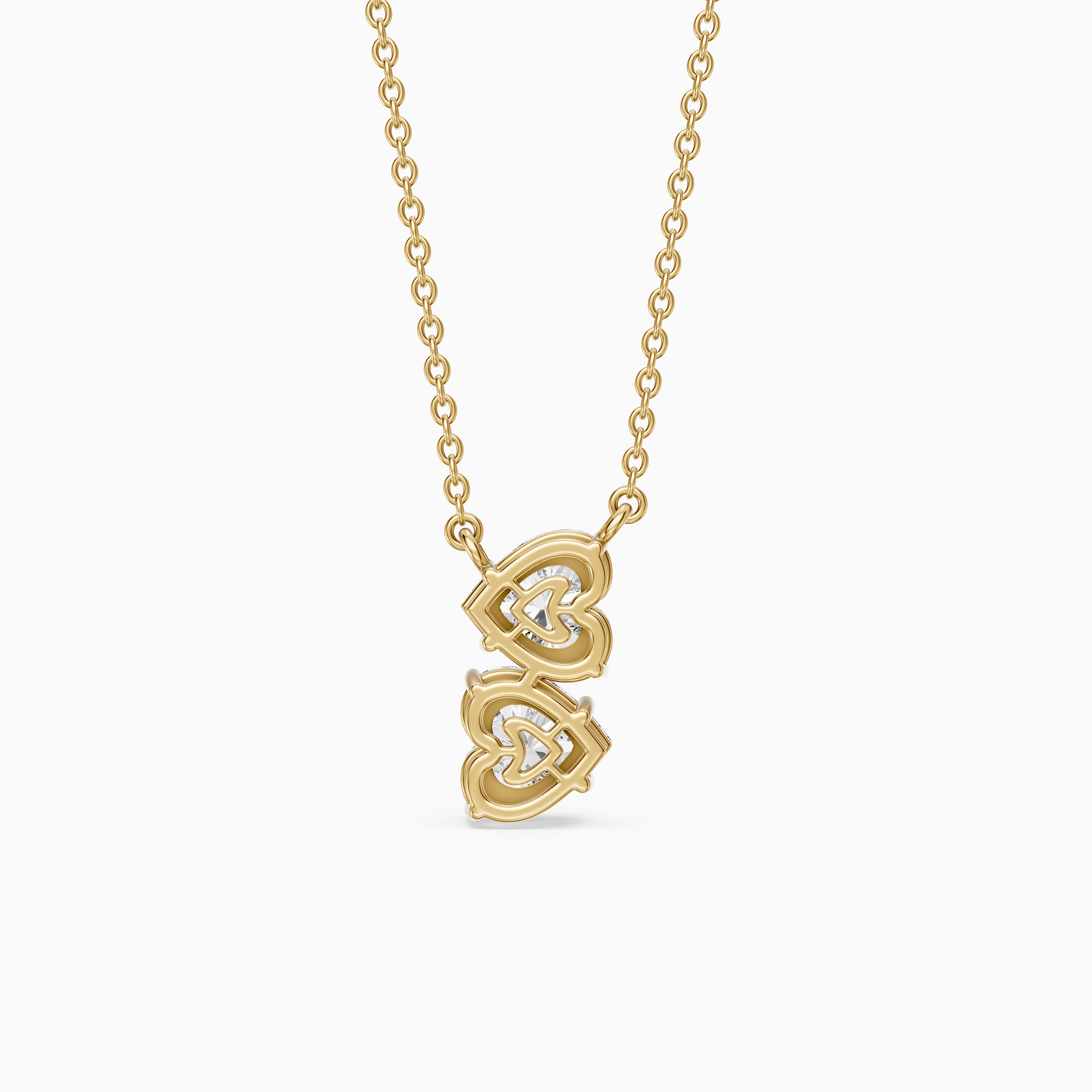 Brooke Double Heart Lab Grown Diamond Pendant