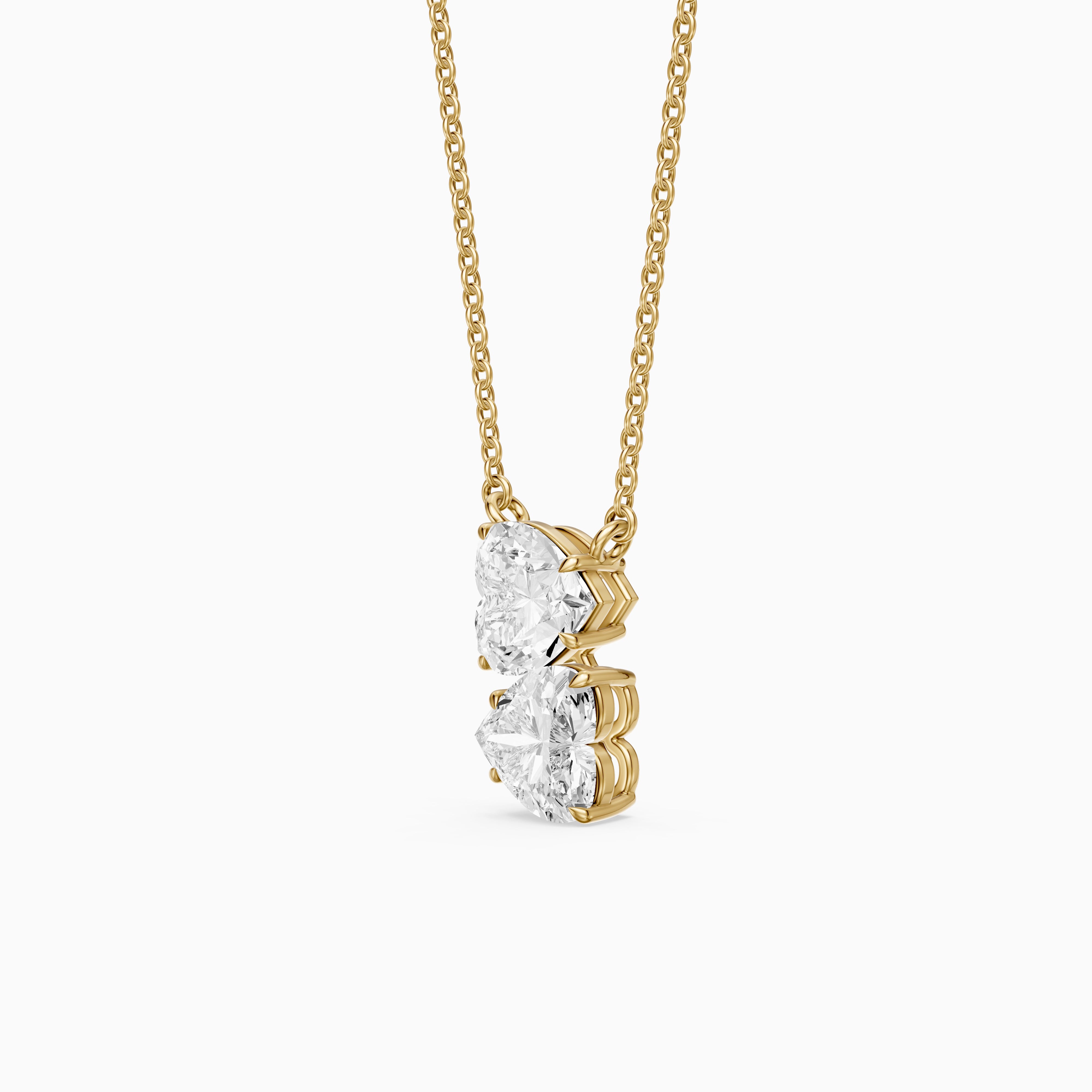 Brooke Double Heart Lab Grown Diamond Pendant