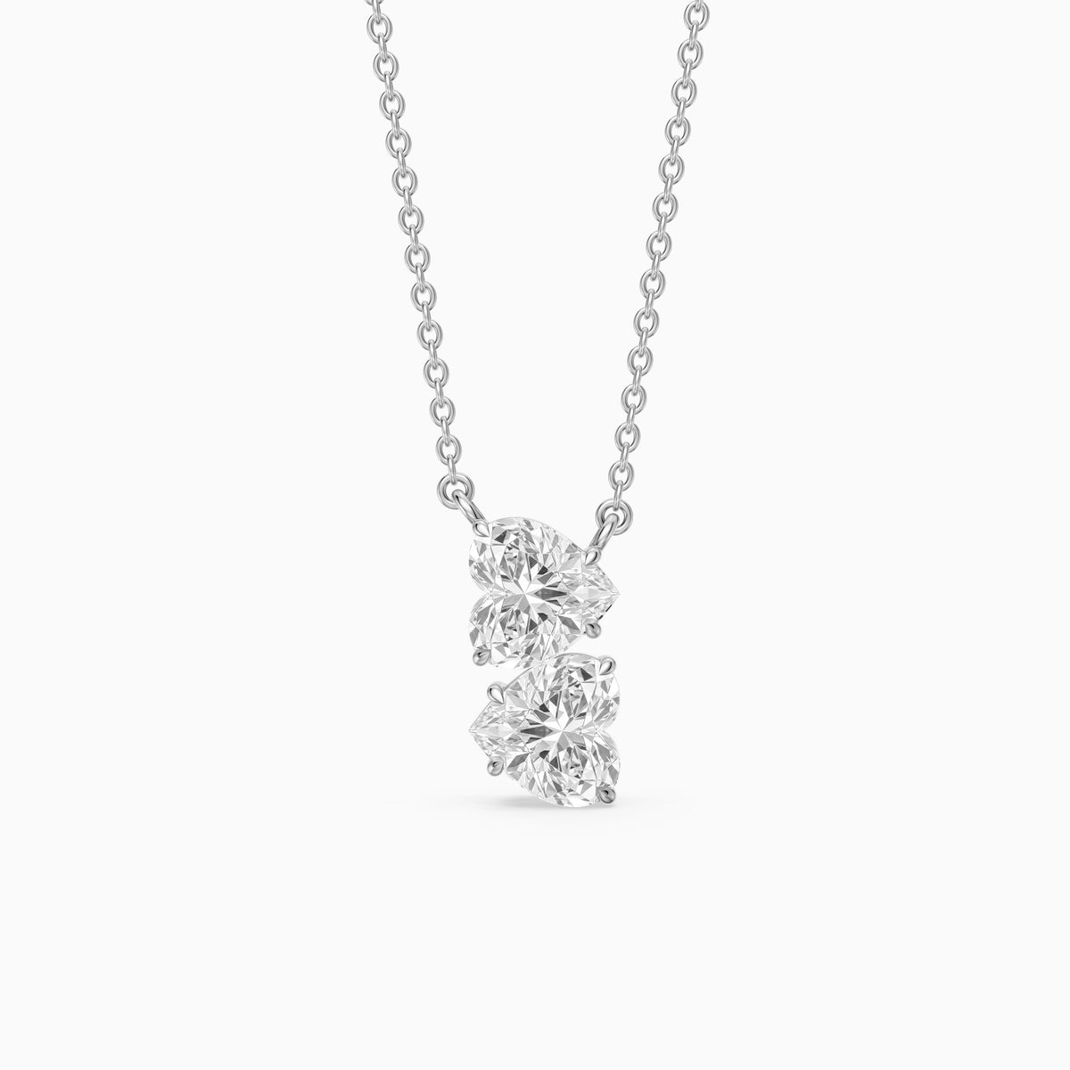 Brooke Double Heart Lab Grown Diamond Pendant