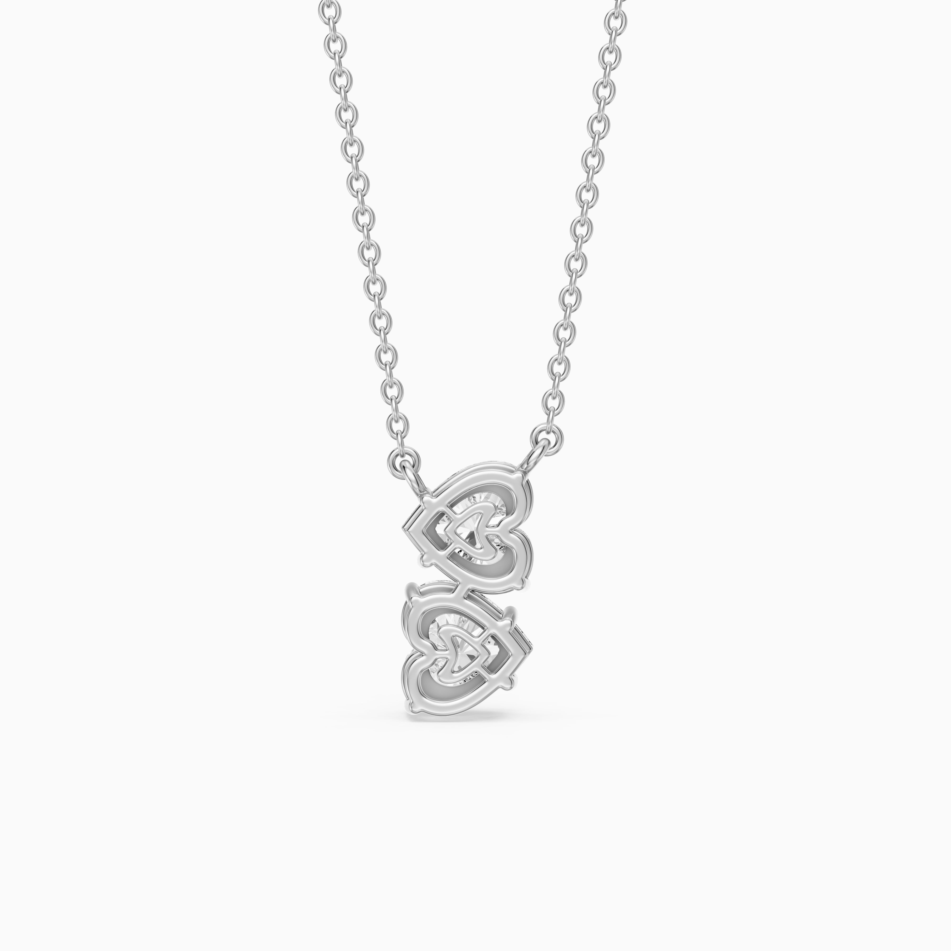 Brooke Double Heart Lab Grown Diamond Pendant