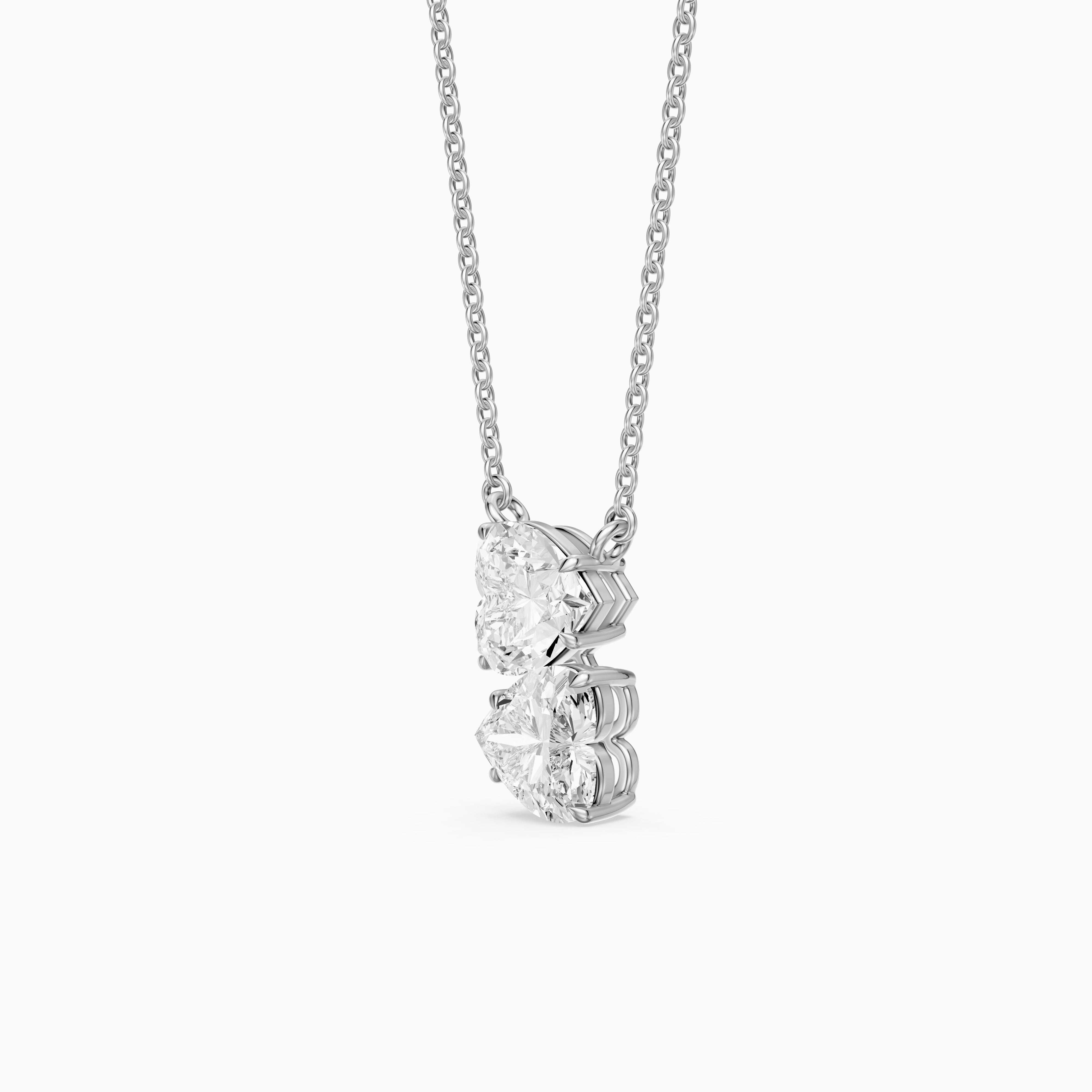 Brooke Double Heart Lab Grown Diamond Pendant