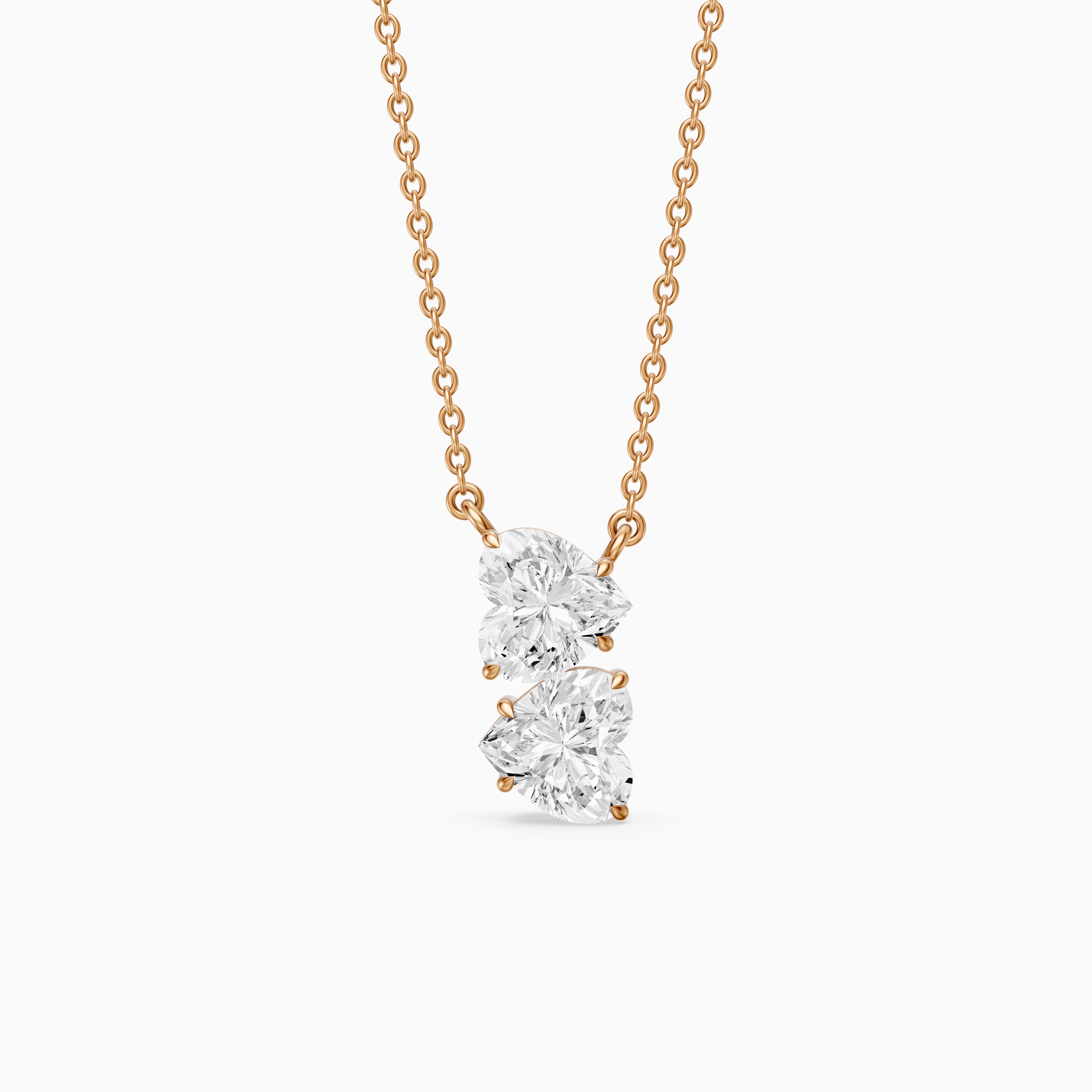 Brooke Double Heart Lab Grown Diamond Pendant
