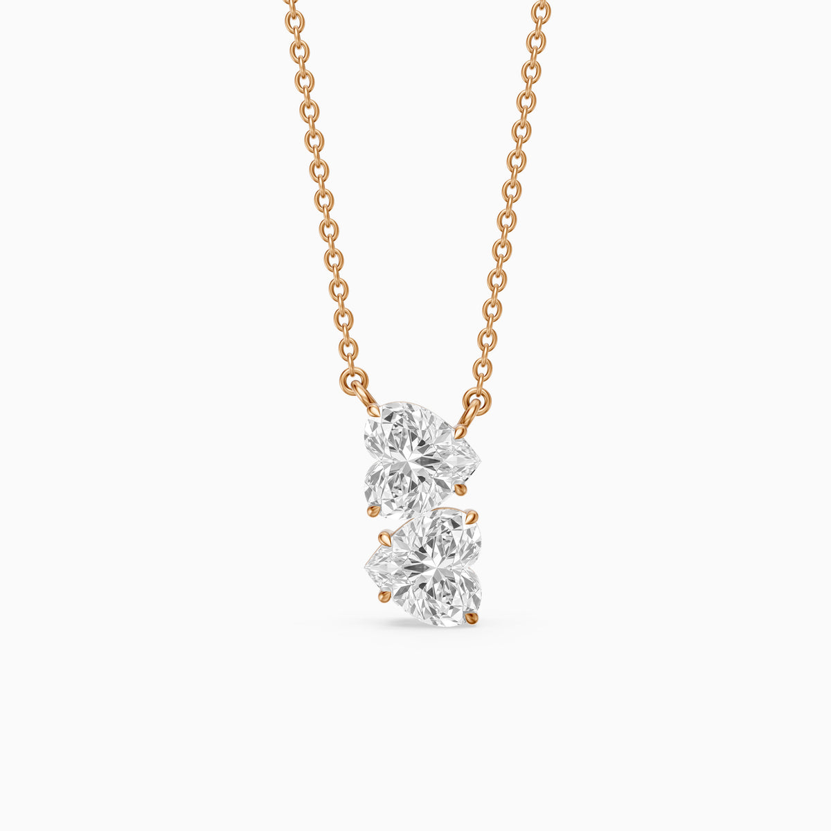 Brooke Double Heart Lab Grown Diamond Pendant