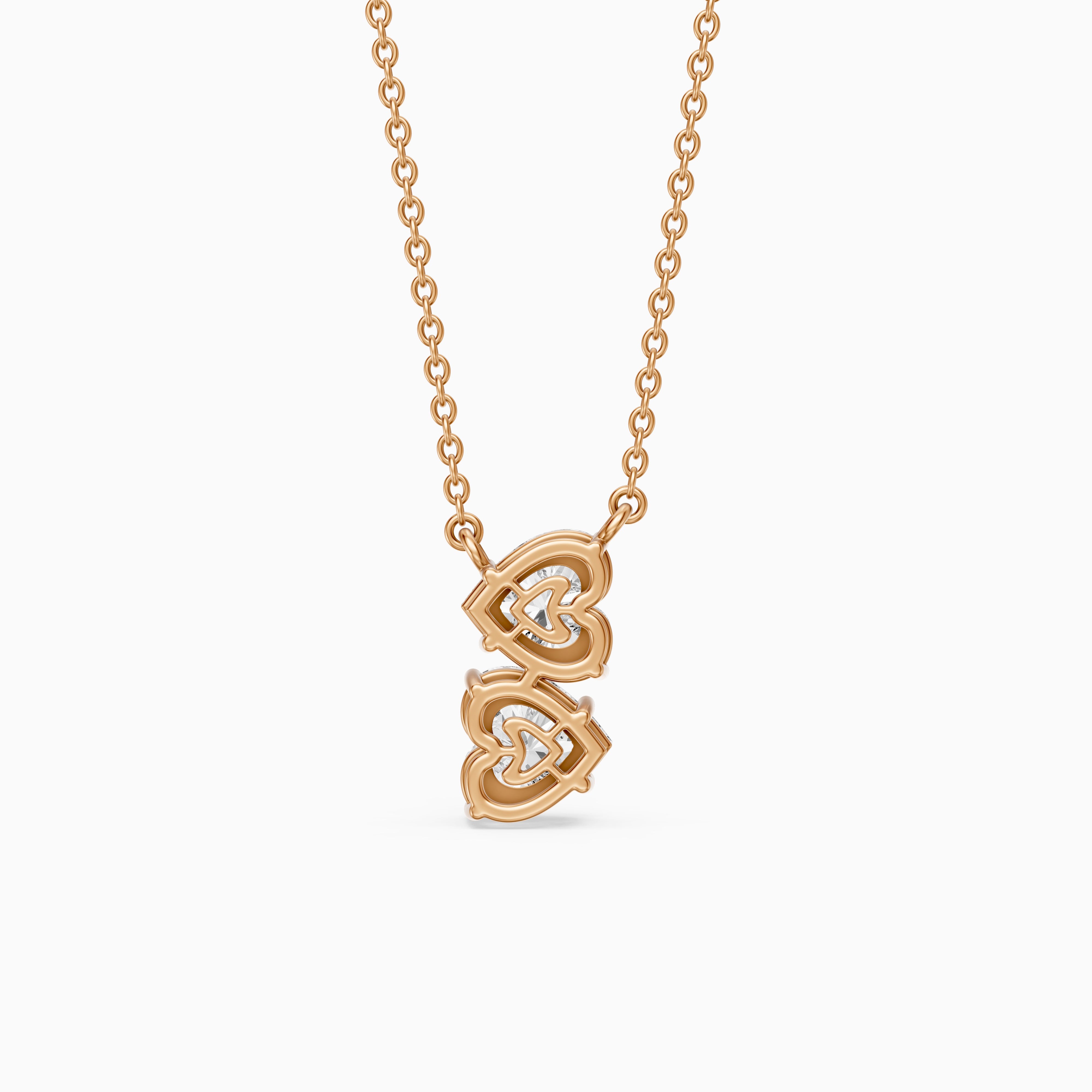 Brooke Double Heart Lab Grown Diamond Pendant