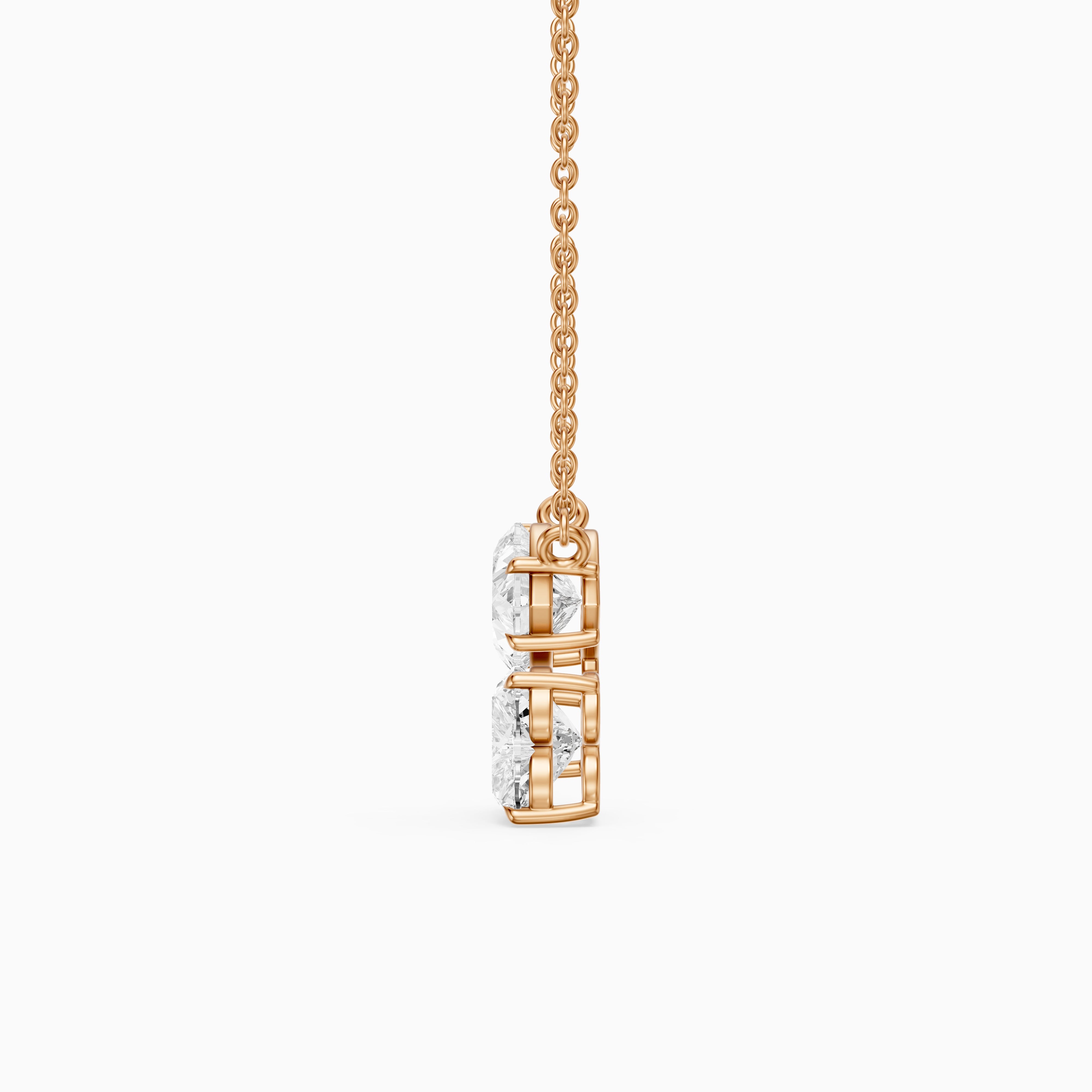 Brooke Double Heart Lab Grown Diamond Pendant
