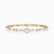 Elina Oval, Round and Marquise Lab Grown Diamond Tennis Bracelet