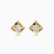 Xanthe Round Lab Grown Diamond Four Prong Solitaire Stud Earrings