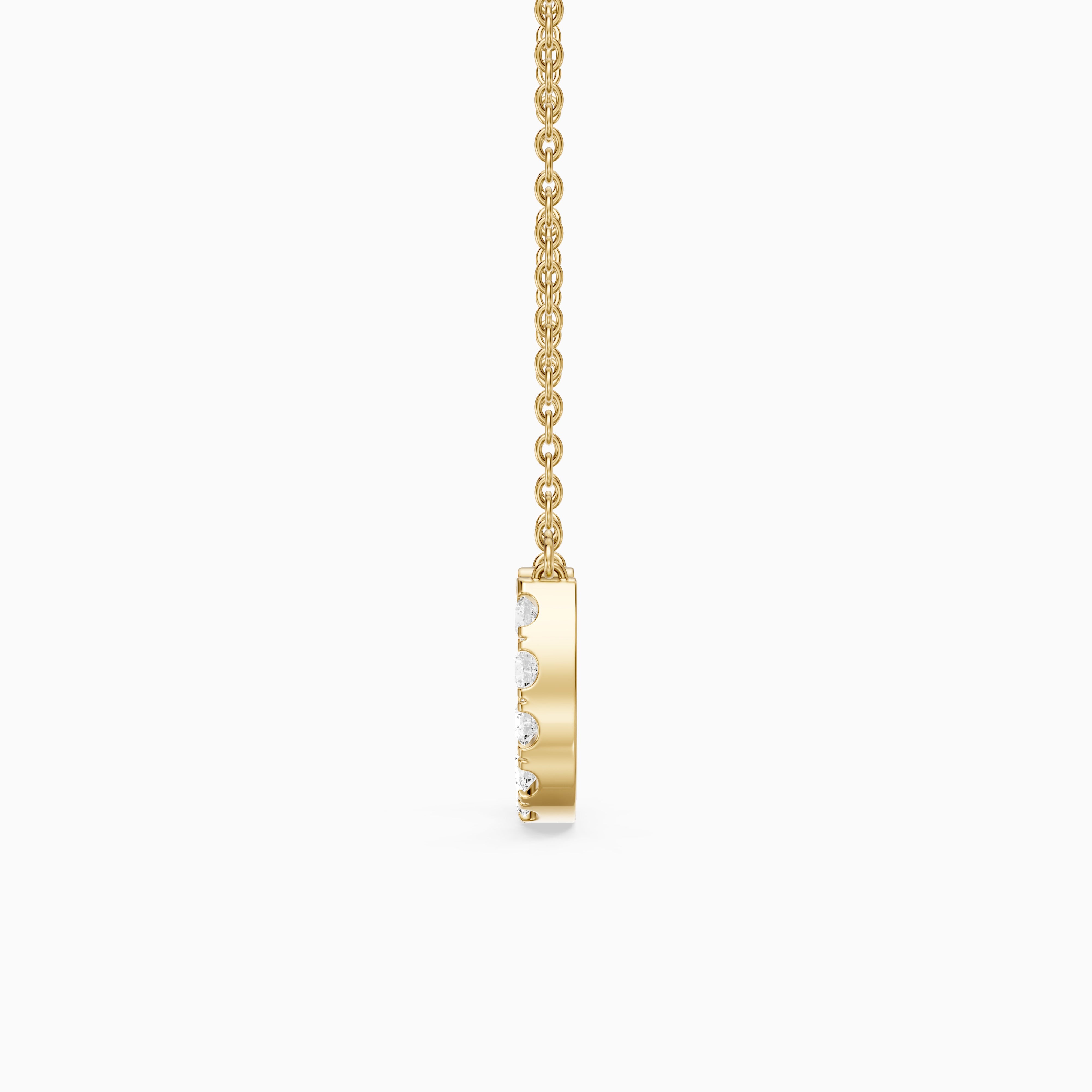 Amina Round Cut Lab Grown Diamond Horseshoe Pendant