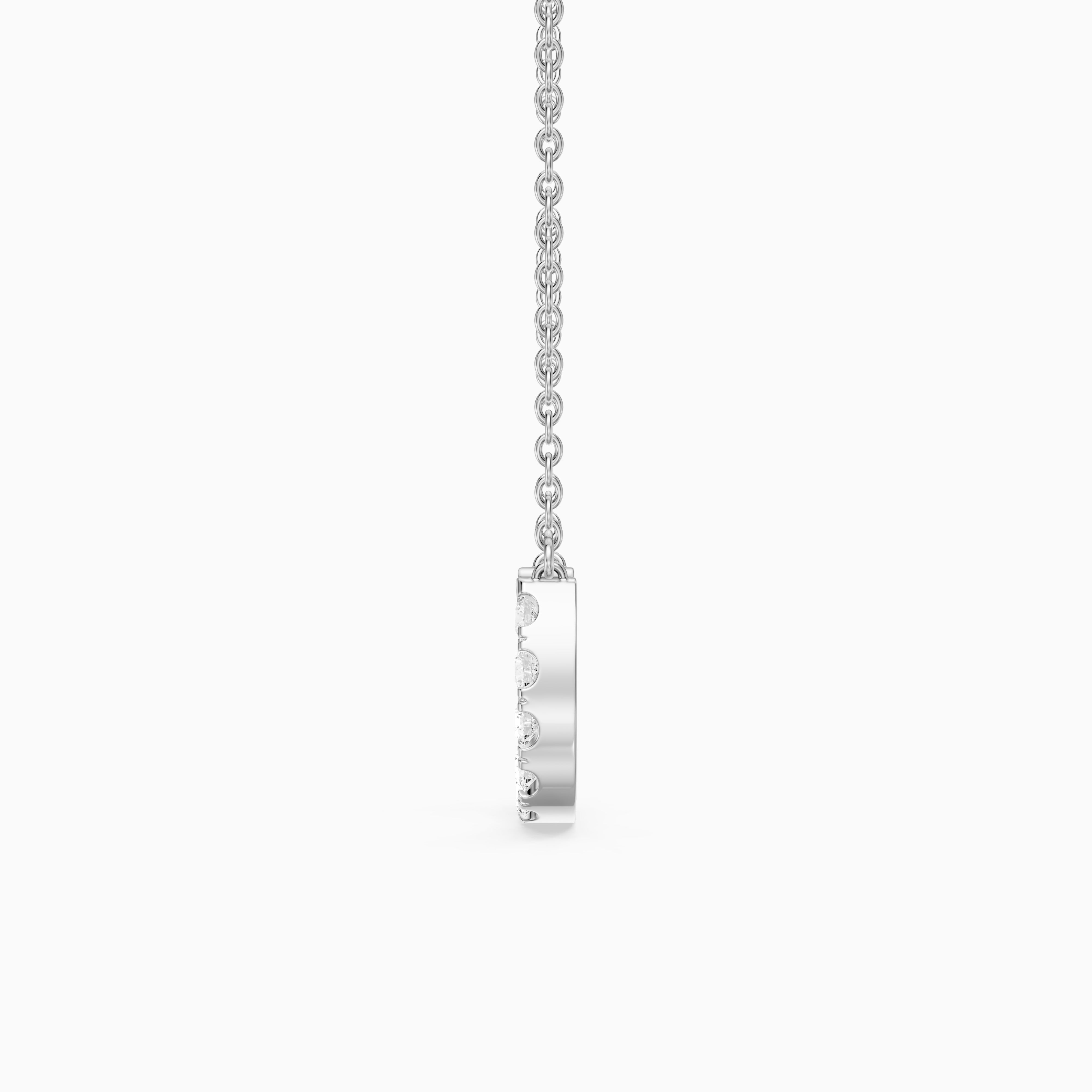Amina Round Cut Lab Grown Diamond Horseshoe Pendant