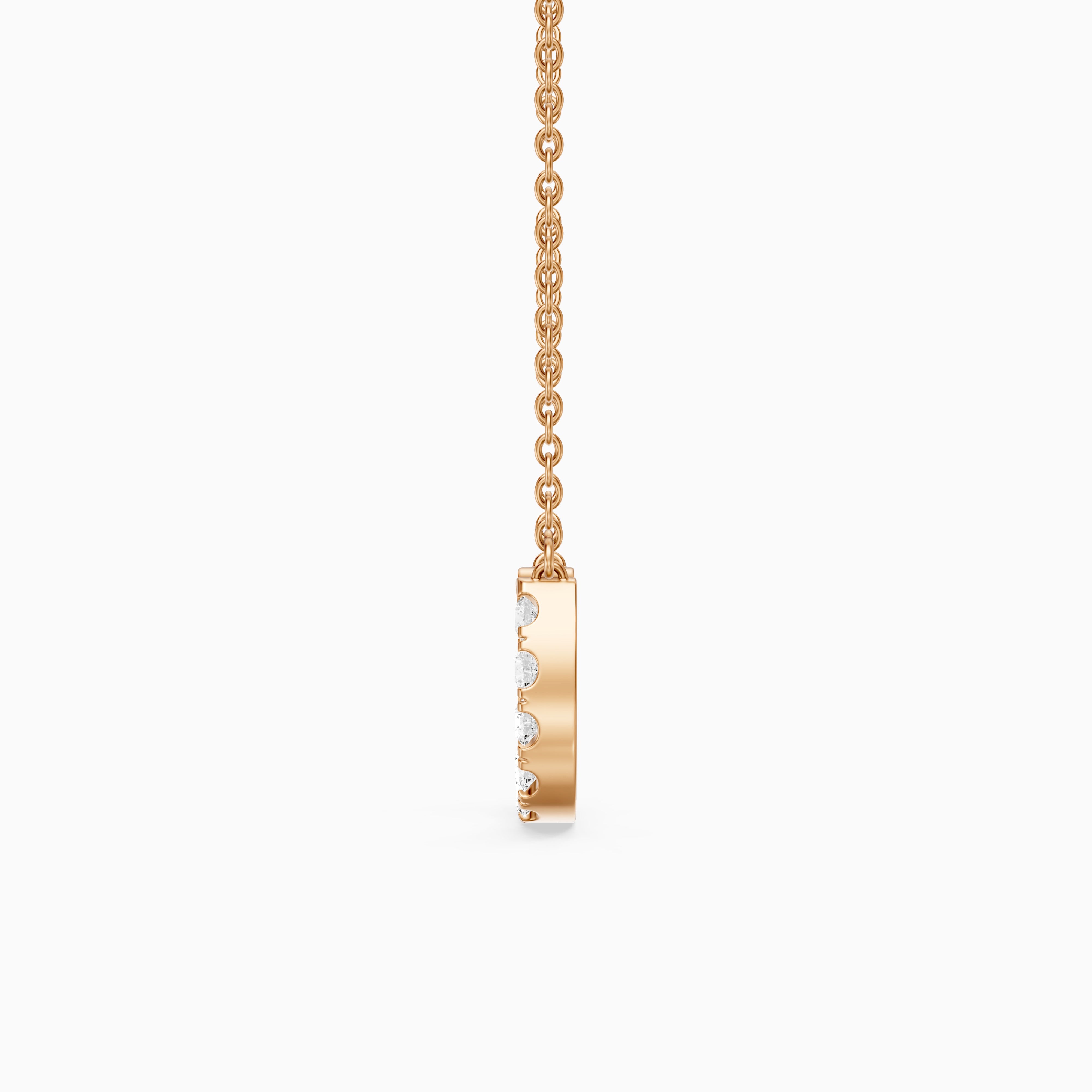 Amina Round Cut Lab Grown Diamond Horseshoe Pendant