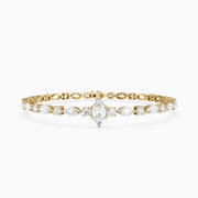 Angie Round and Marquise Lab Grown Diamond Tennis Bracelet