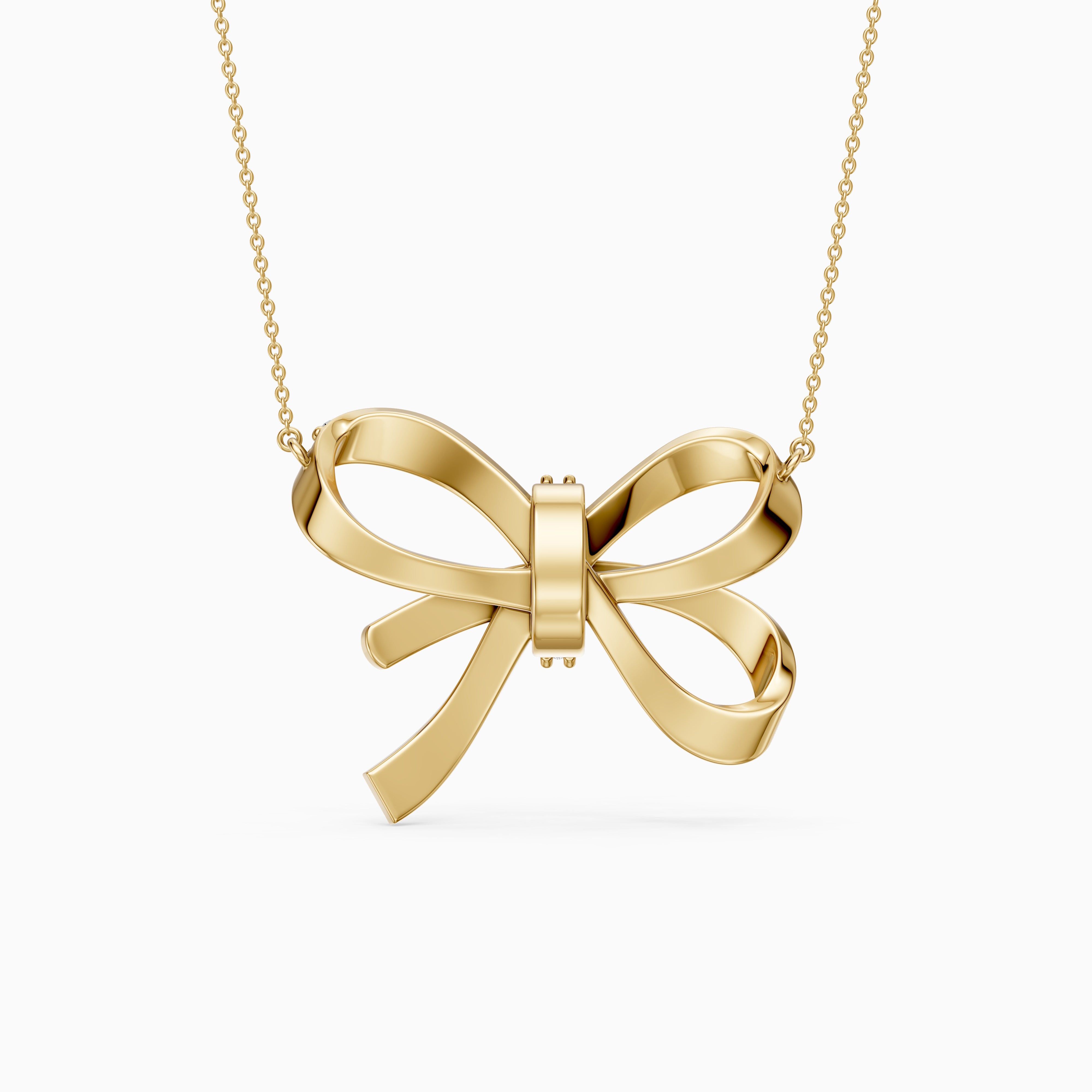 Colette Round Lab Grown Diamond Bow Pendant