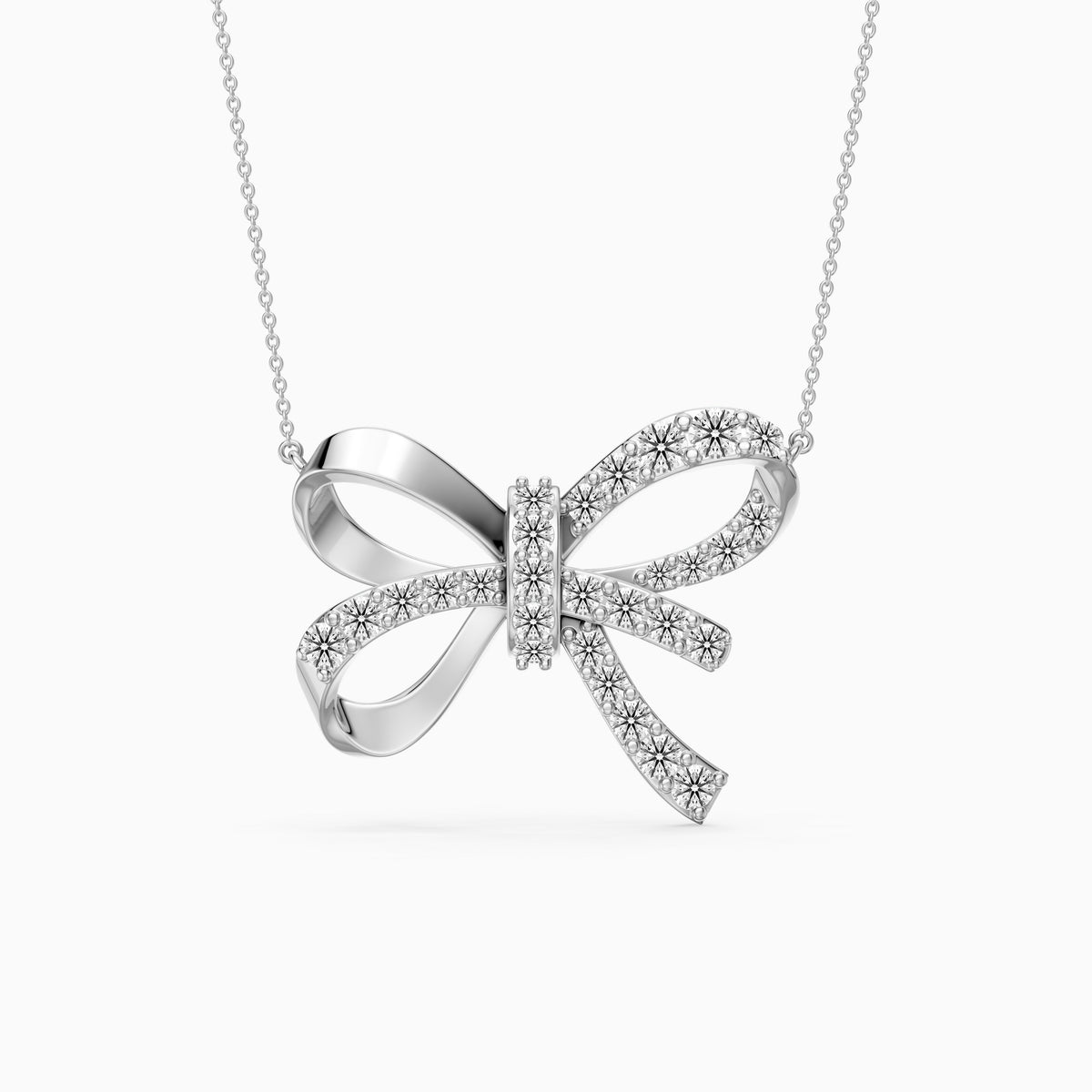 Colette Round Lab Grown Diamond Bow Pendant