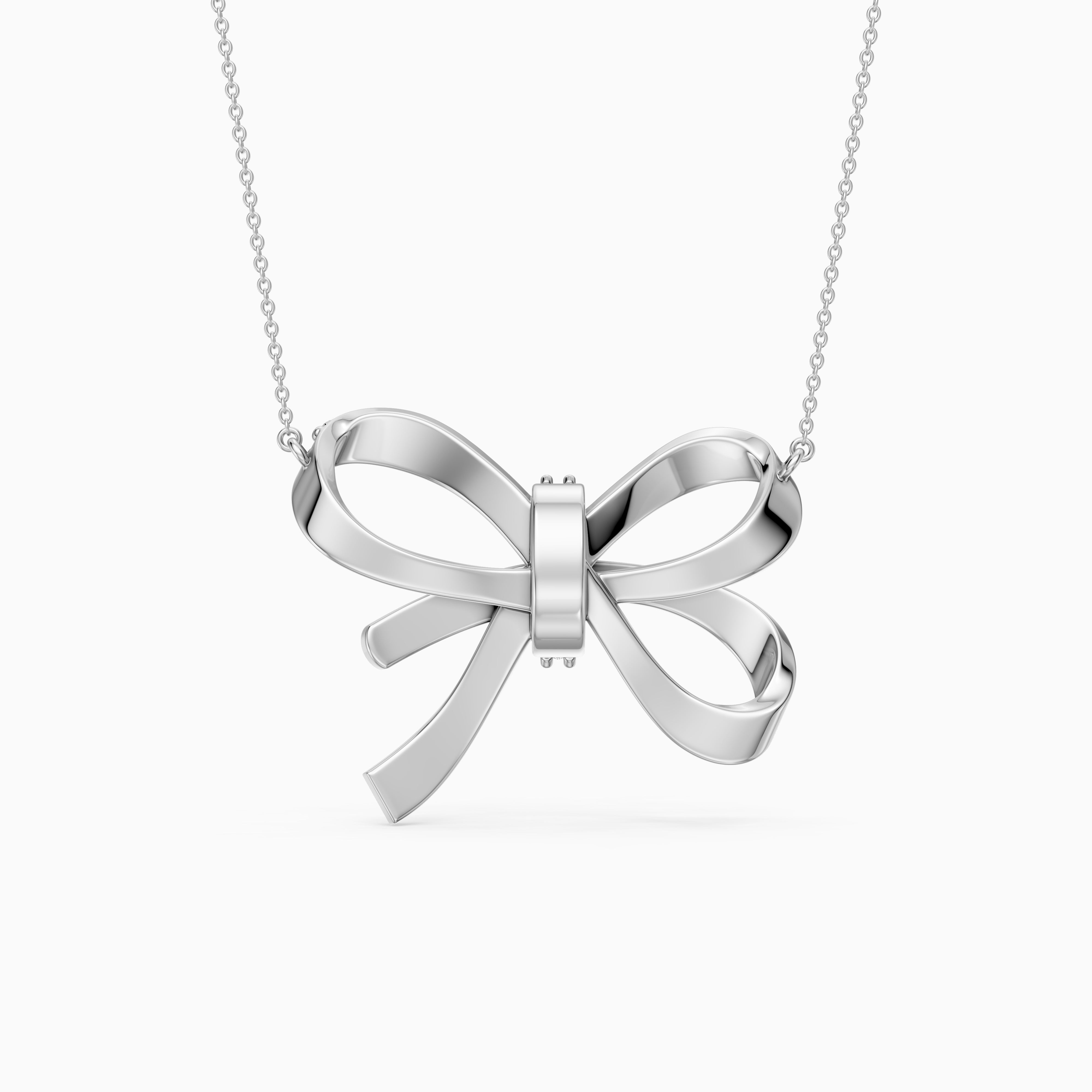Colette Round Lab Grown Diamond Bow Pendant