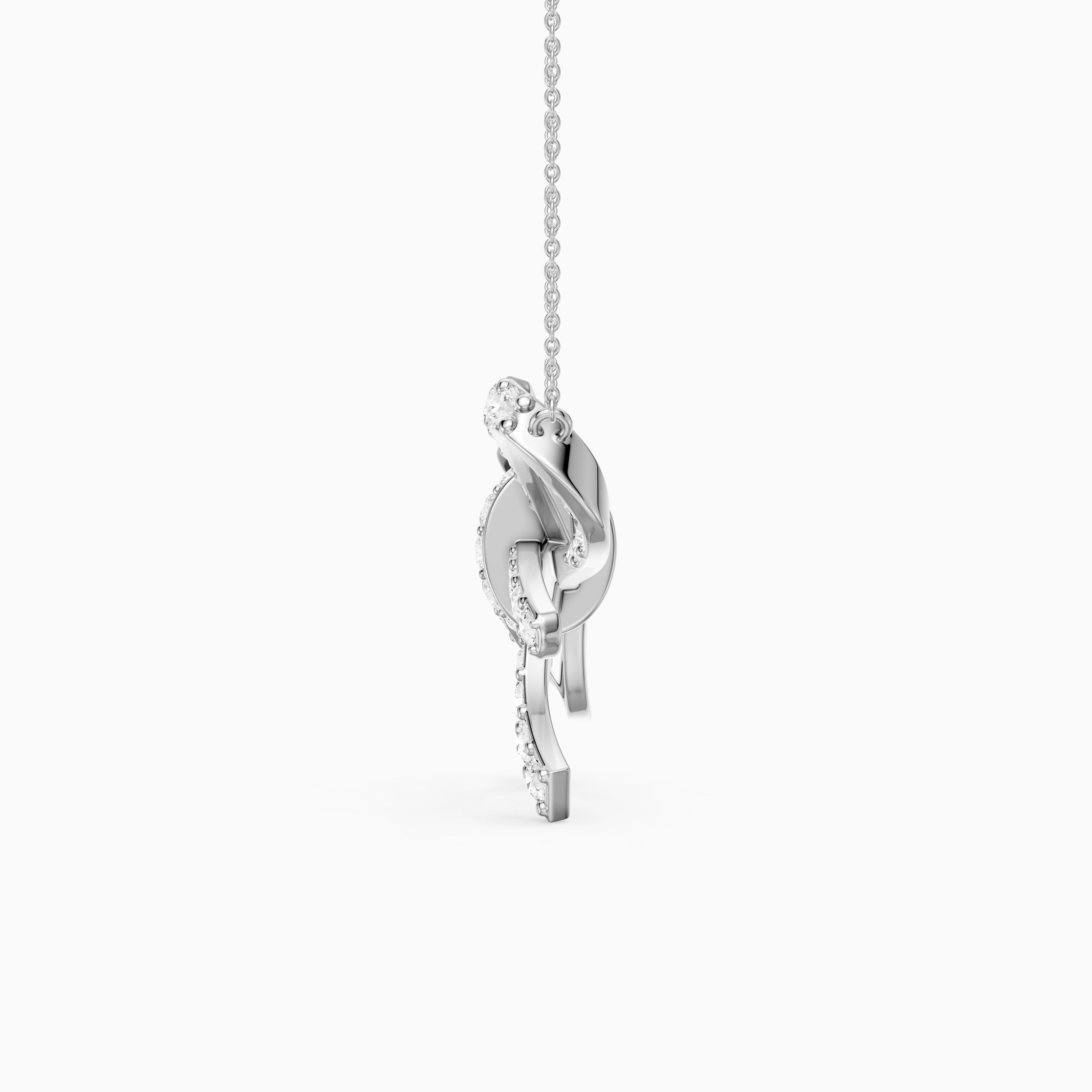 Colette Round Lab Grown Diamond Bow Pendant