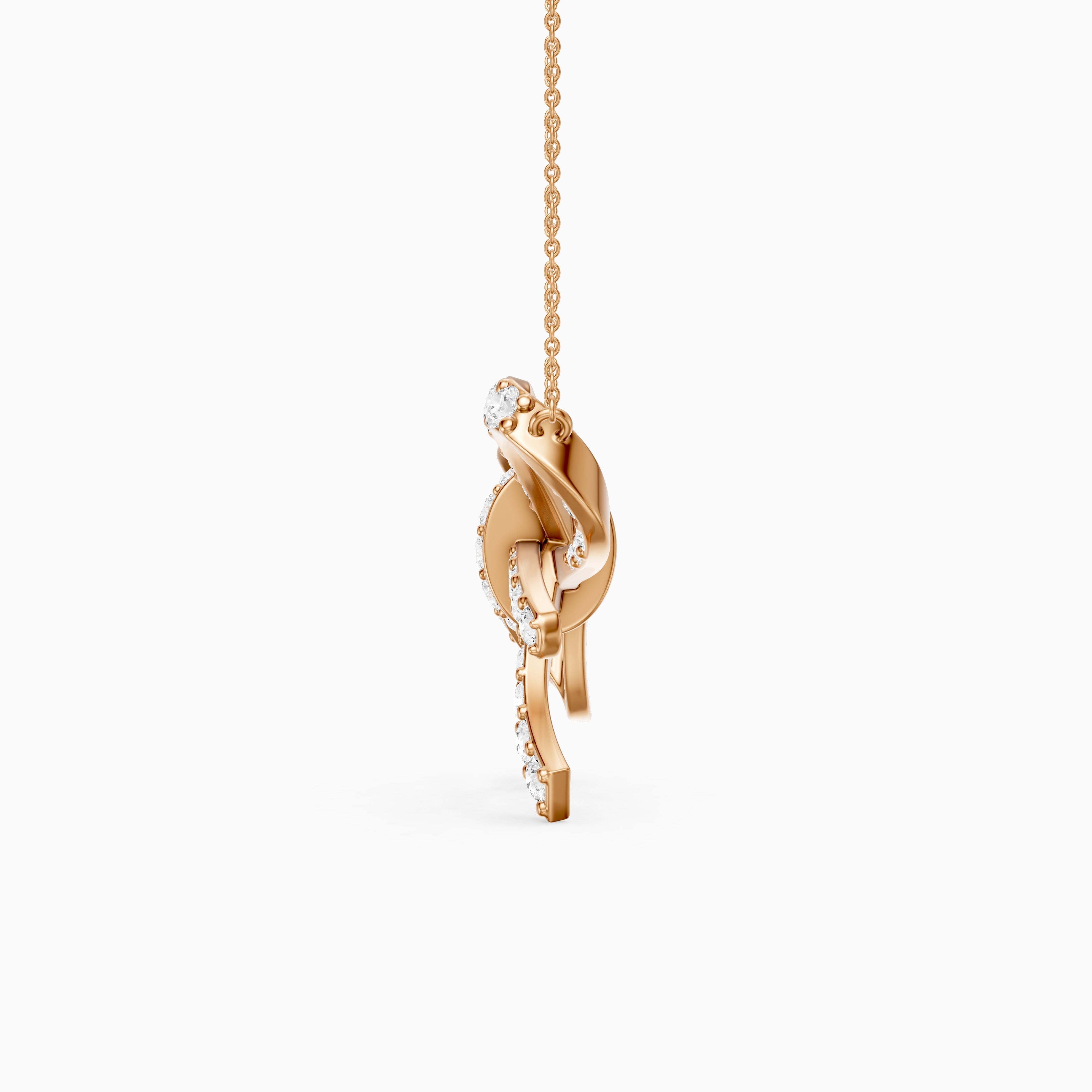 Colette Round Lab Grown Diamond Bow Pendant