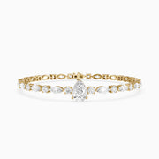 Keira Pear, Marquise and Round Lab Grown Diamond Bracelet