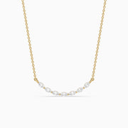 Frances Marquise Lab Diamond Bar Curved Necklace