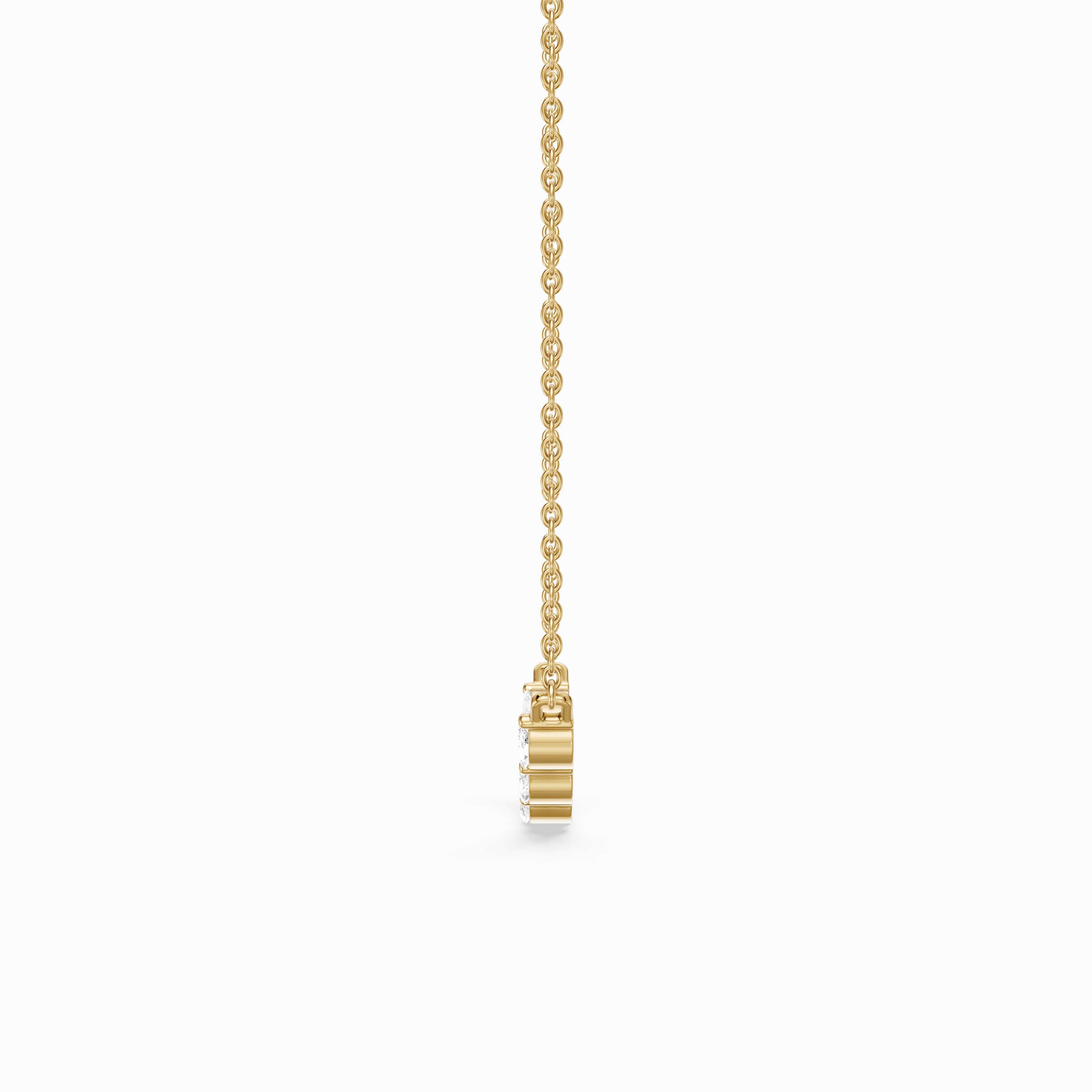 Frances Marquise Lab Diamond Bar Curved Necklace