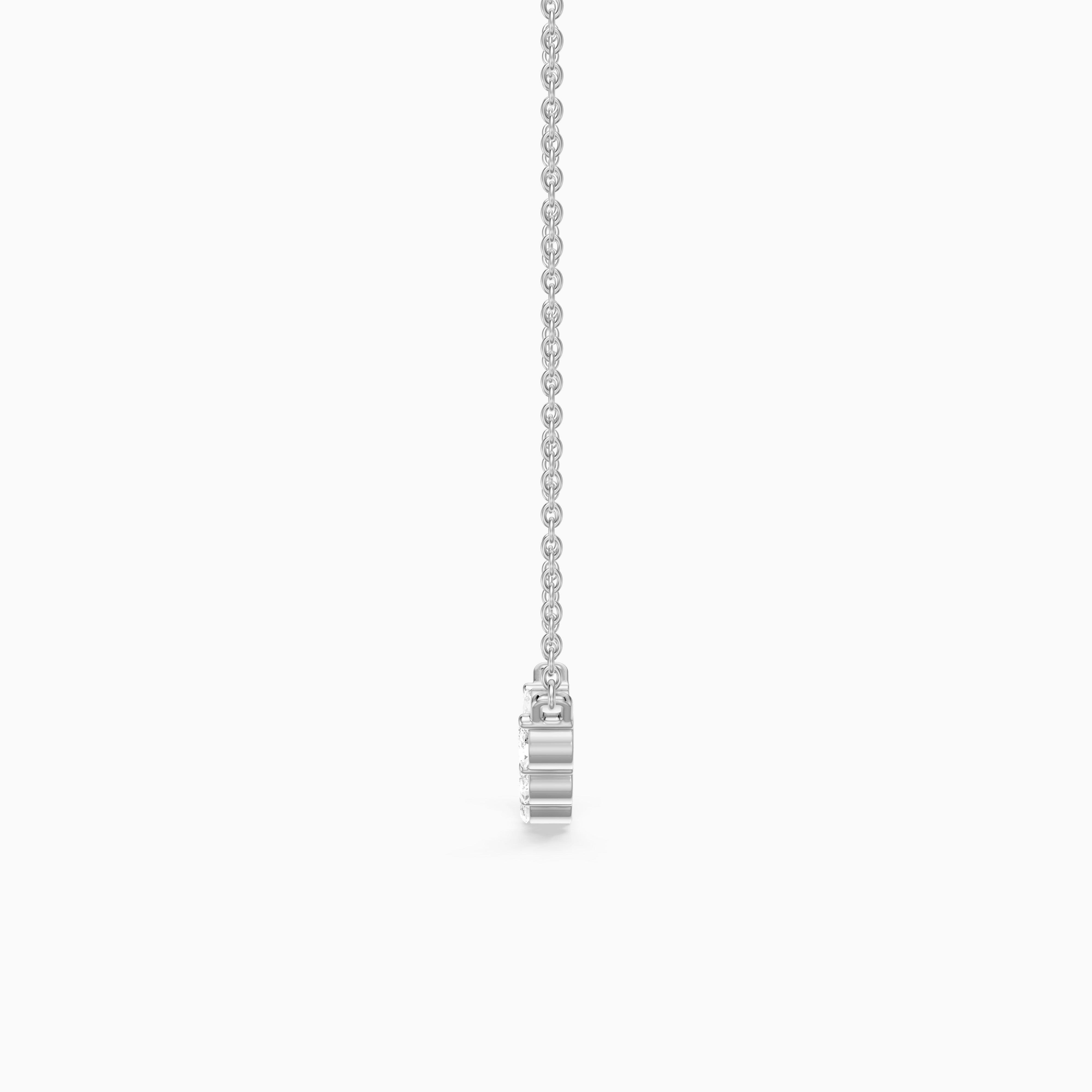 Frances Marquise Lab Diamond Bar Curved Necklace