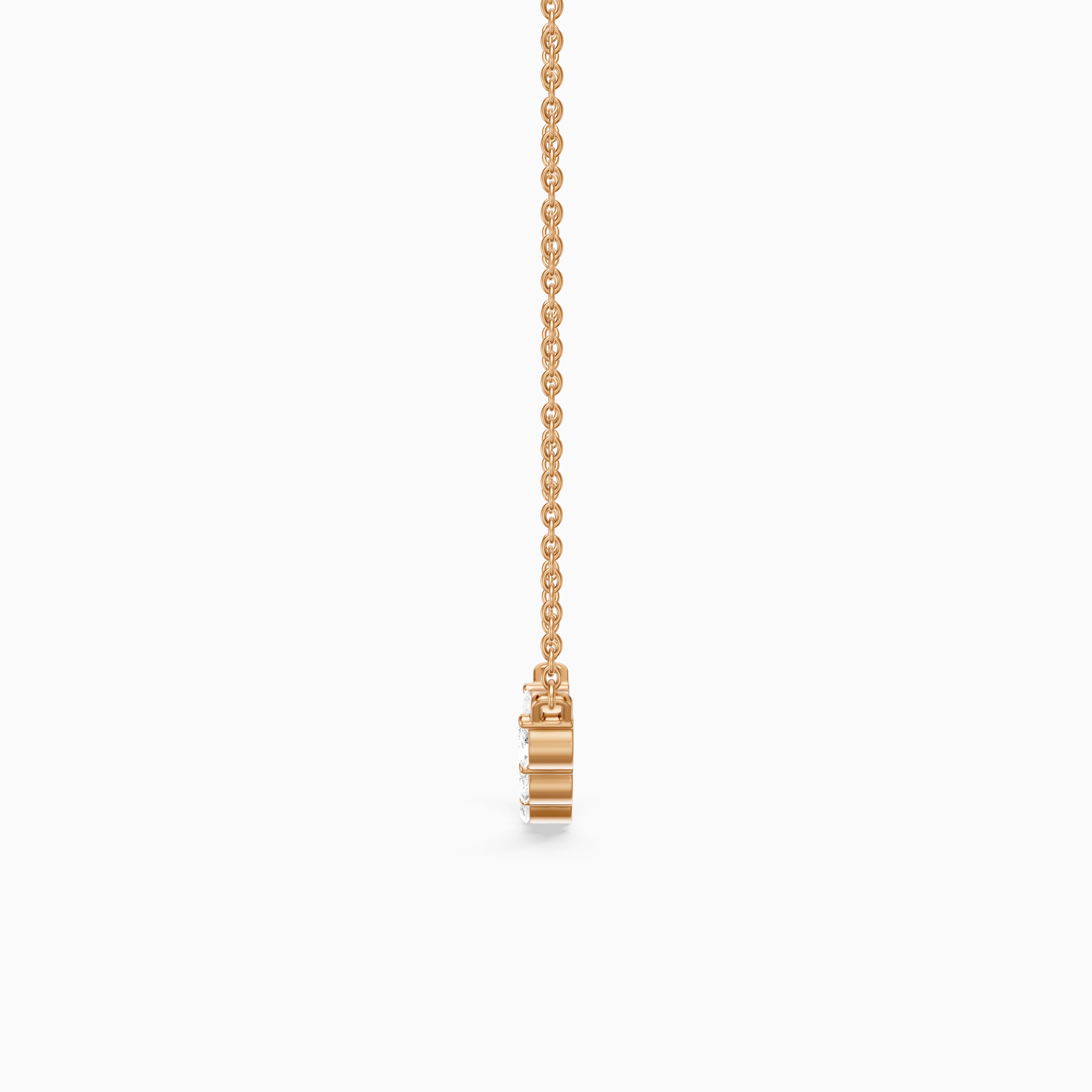 Frances Marquise Lab Diamond Bar Curved Necklace