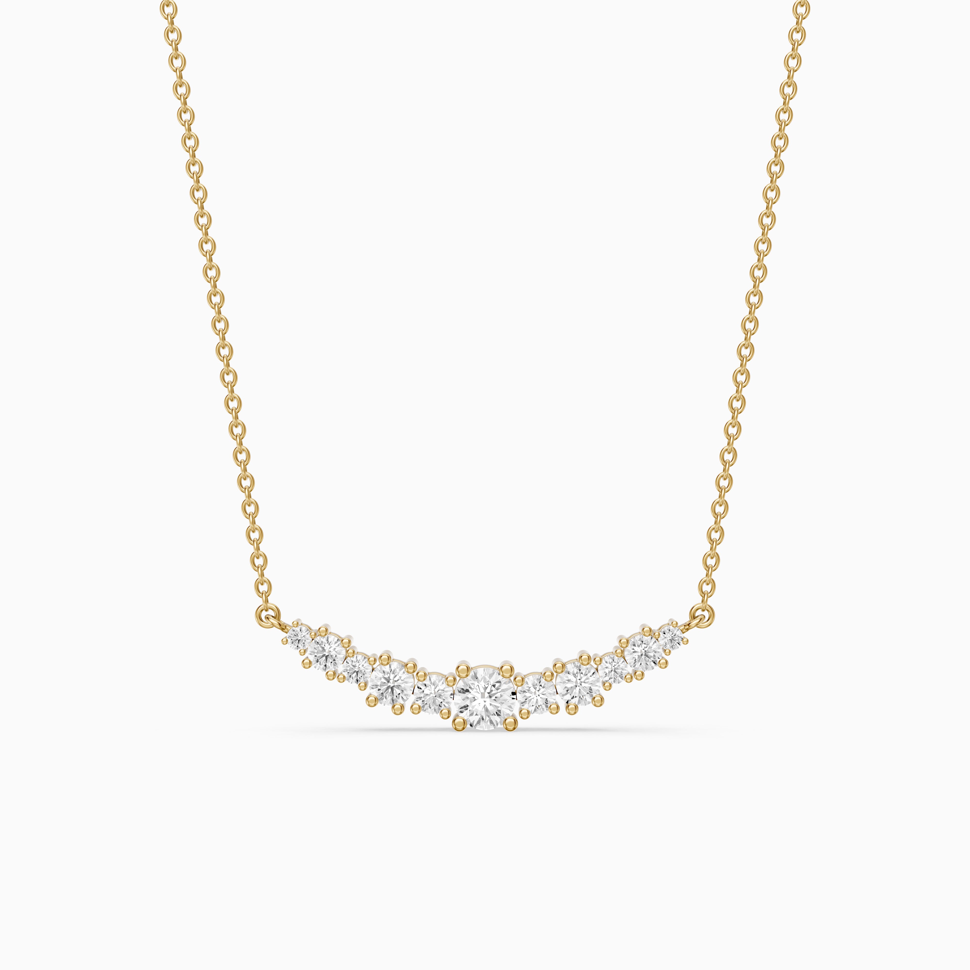 Madisson Graduated Round Lab Grown Diamond Chevron Necklace