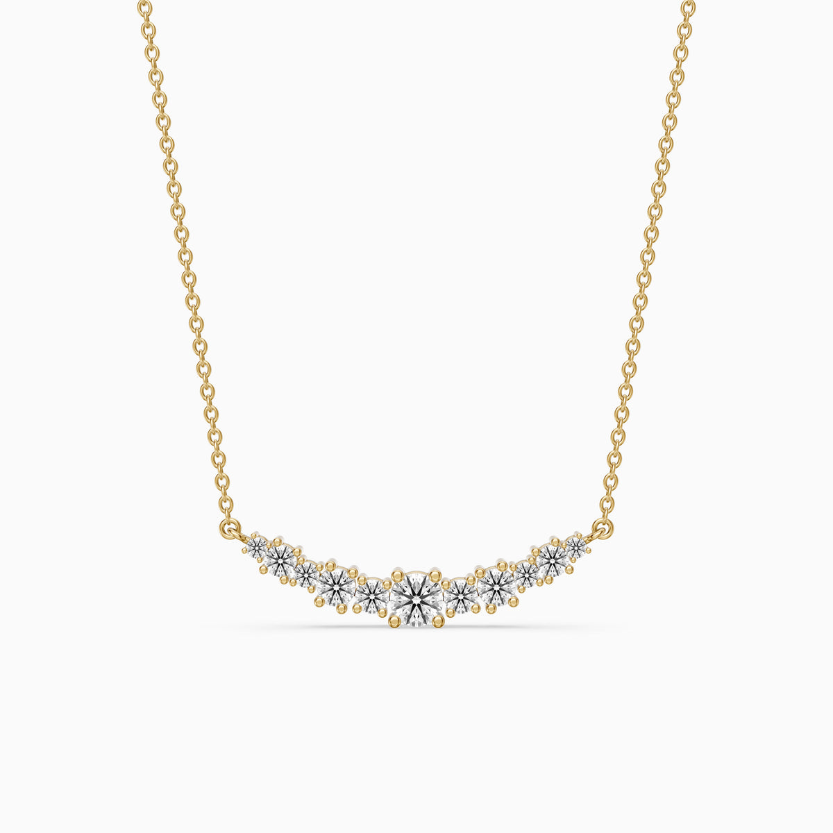 Madisson Graduated Round Lab Grown Diamond Chevron Necklace