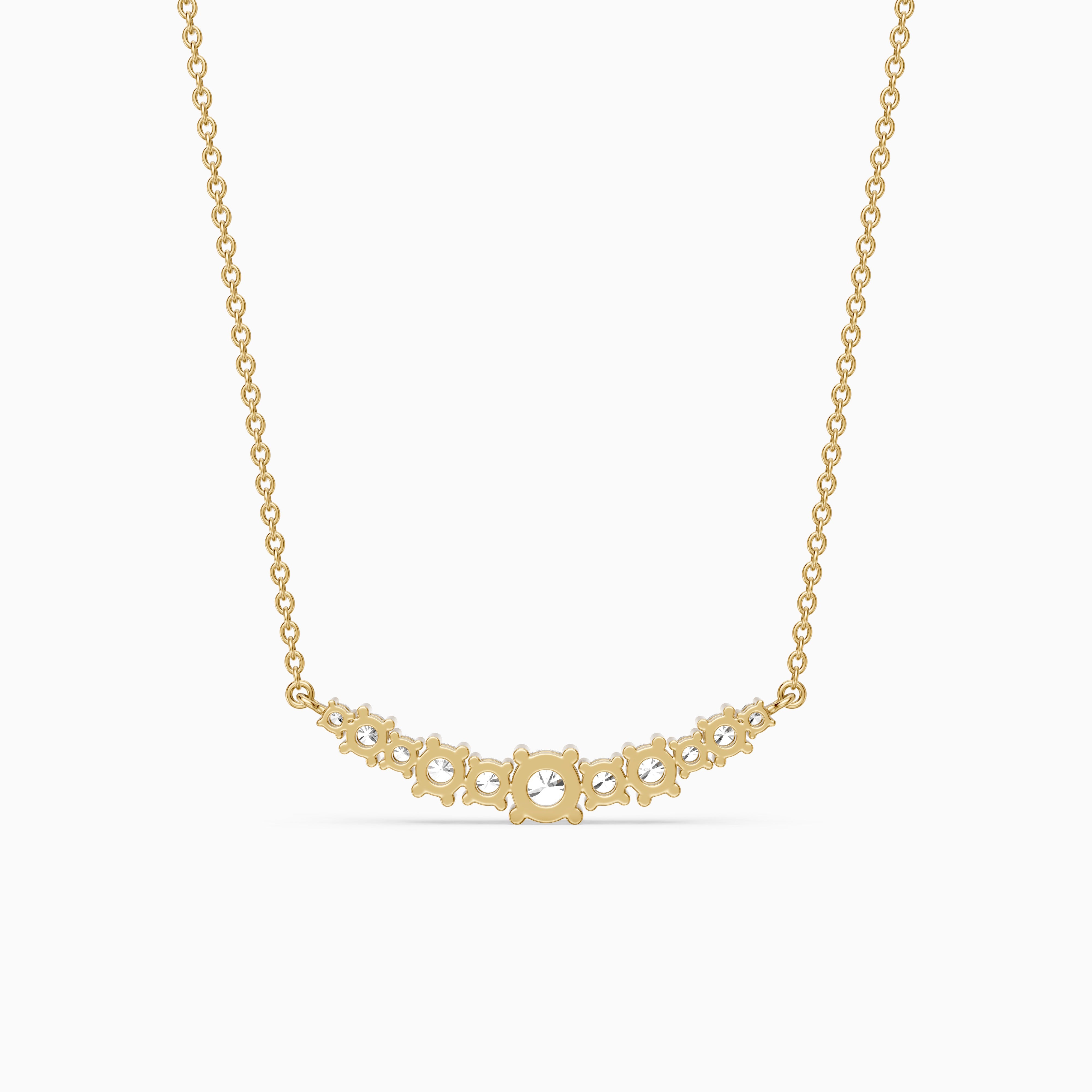 Madisson Graduated Round Lab Grown Diamond Chevron Necklace