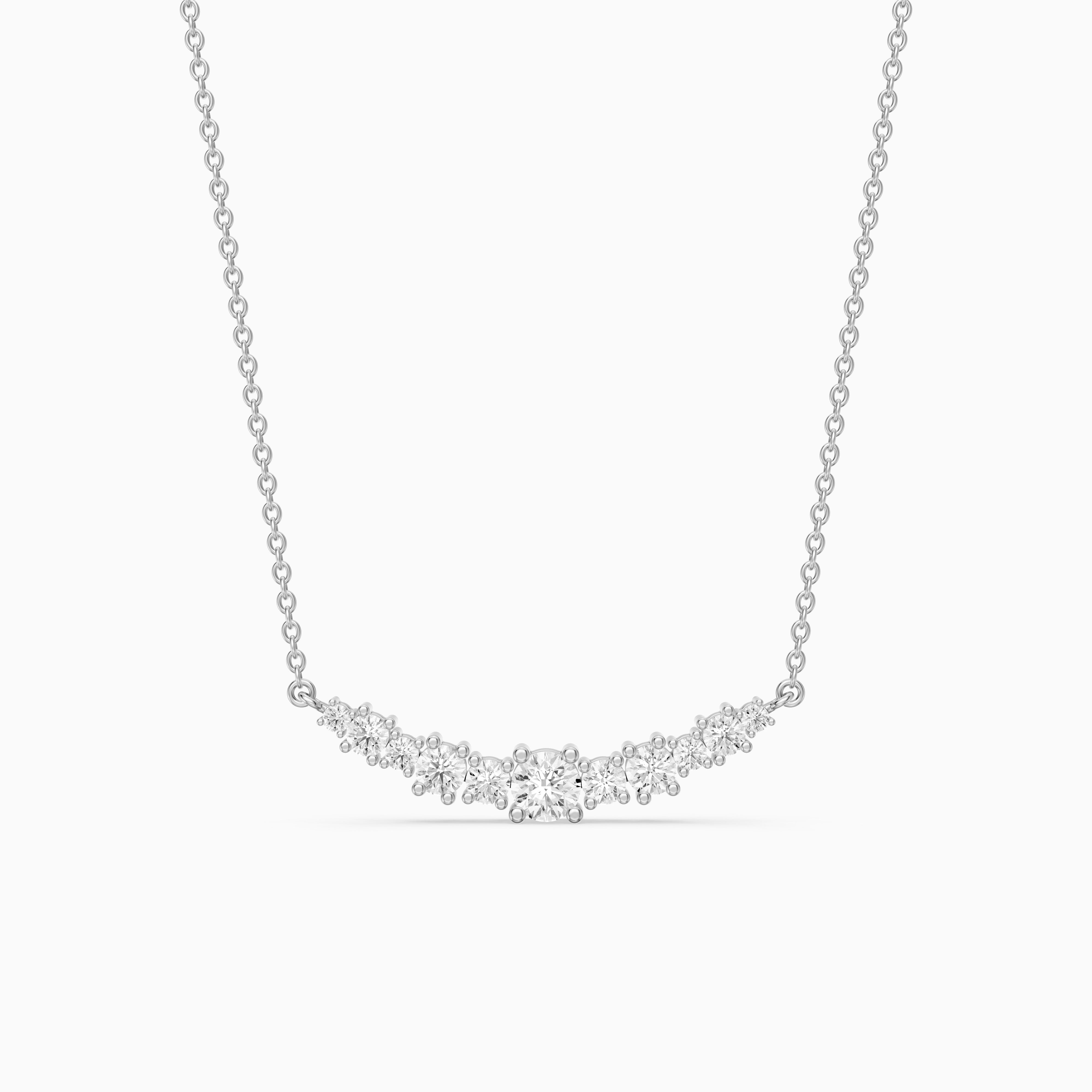 Madisson Graduated Round Lab Grown Diamond Chevron Necklace