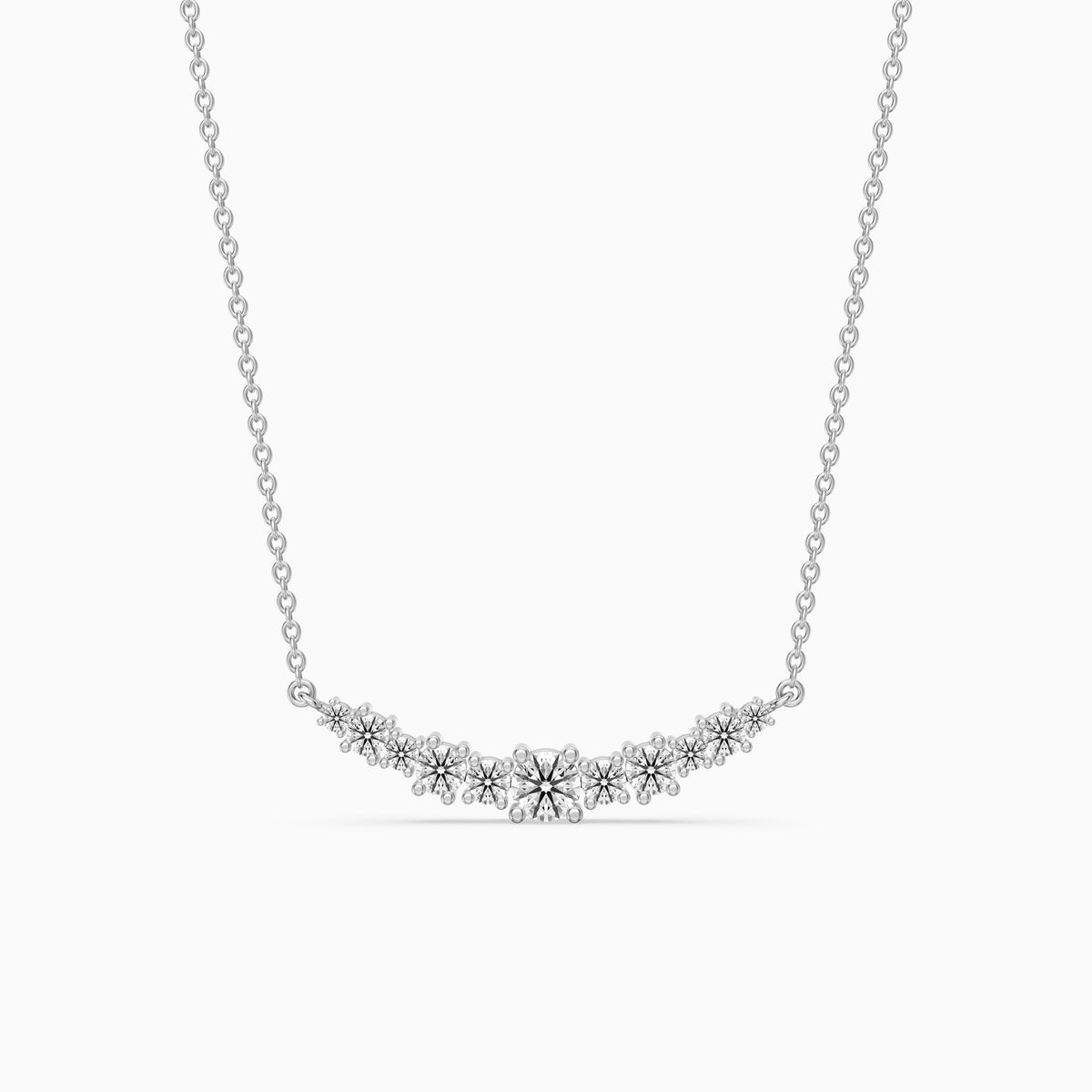 Madisson Graduated Round Lab Grown Diamond Chevron Necklace