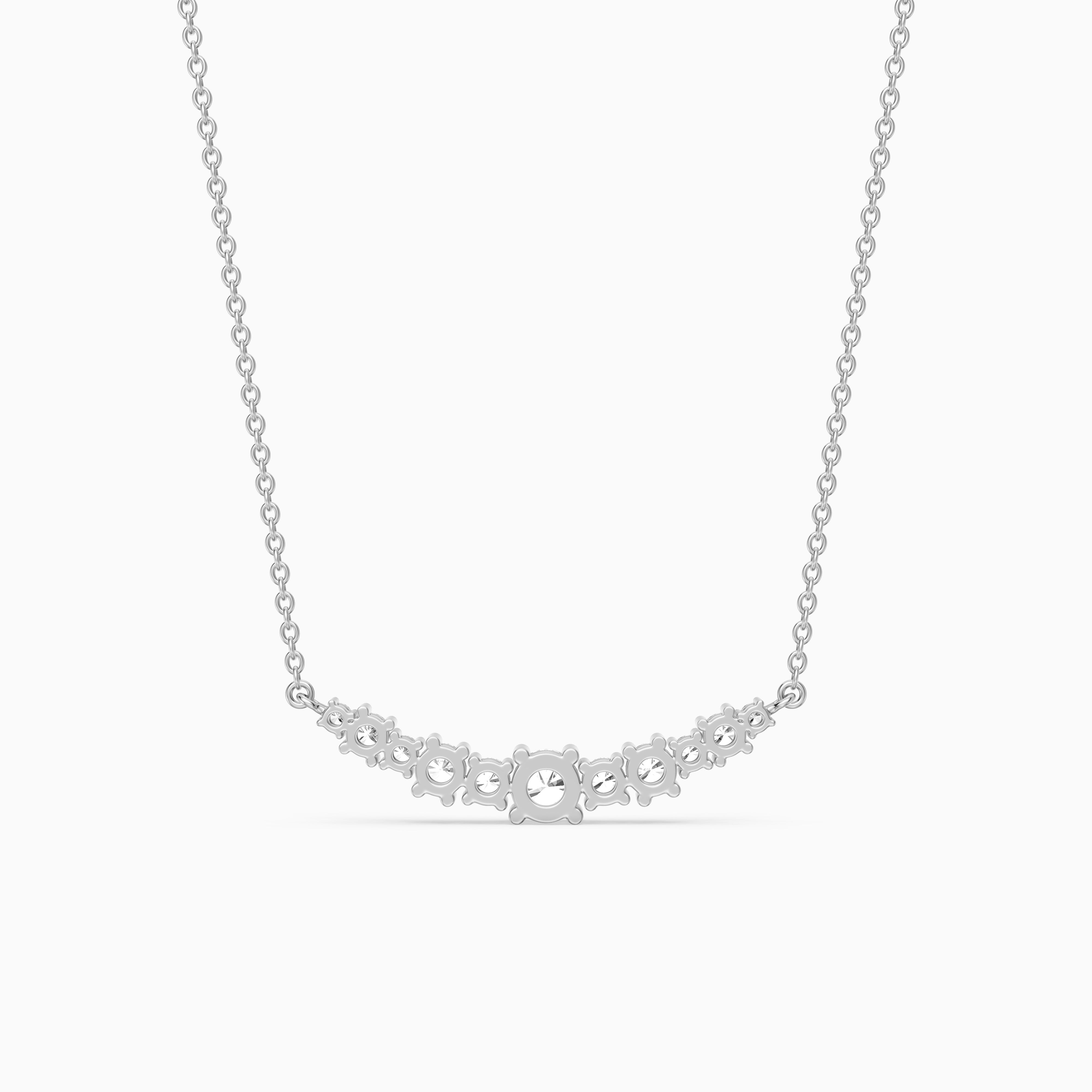 Madisson Graduated Round Lab Grown Diamond Chevron Necklace
