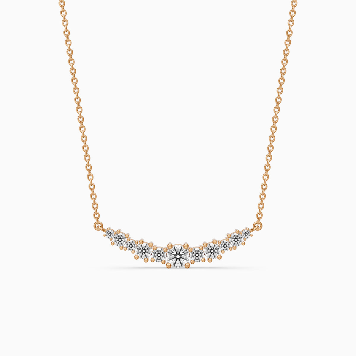 Madisson Graduated Round Lab Grown Diamond Chevron Necklace