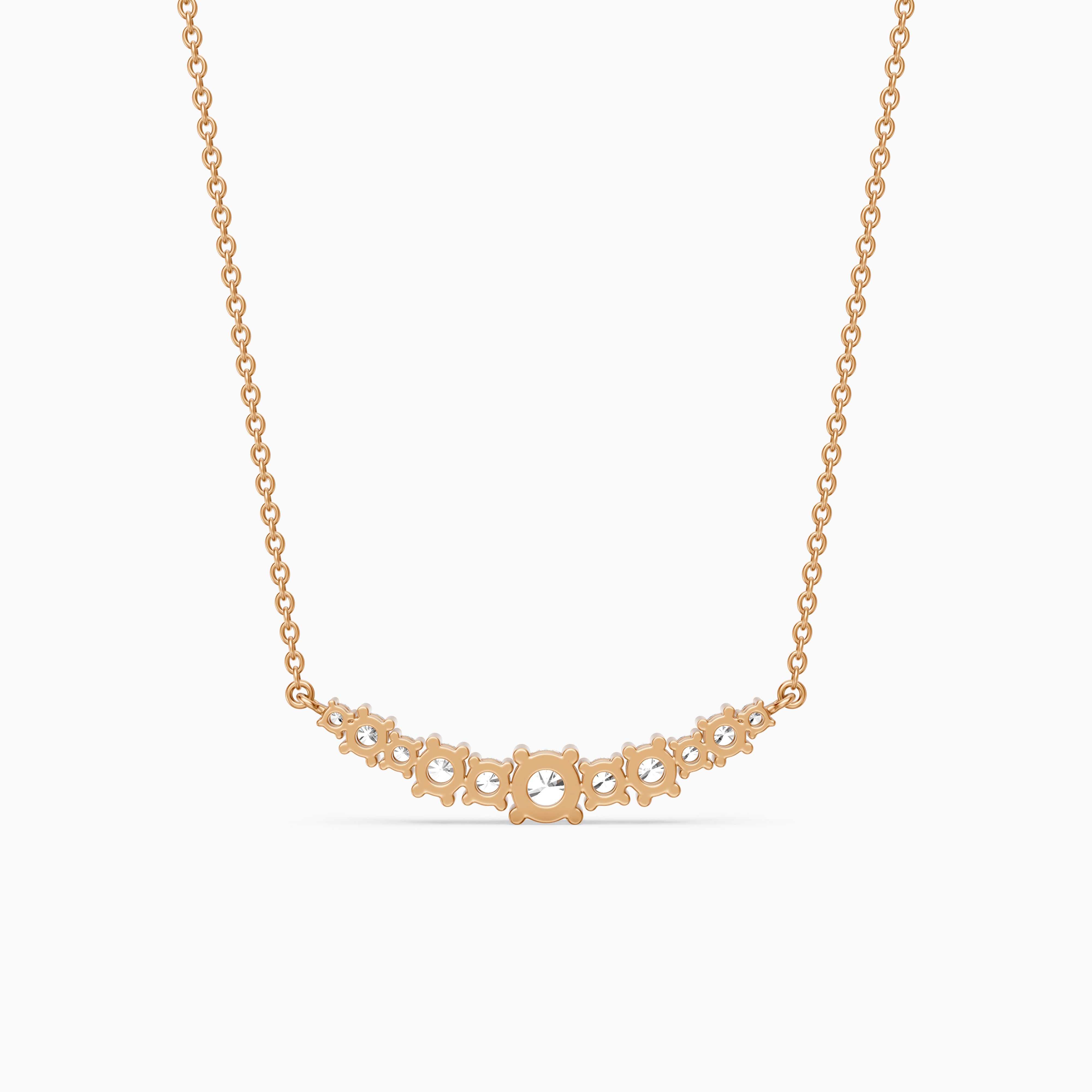 Madisson Graduated Round Lab Grown Diamond Chevron Necklace