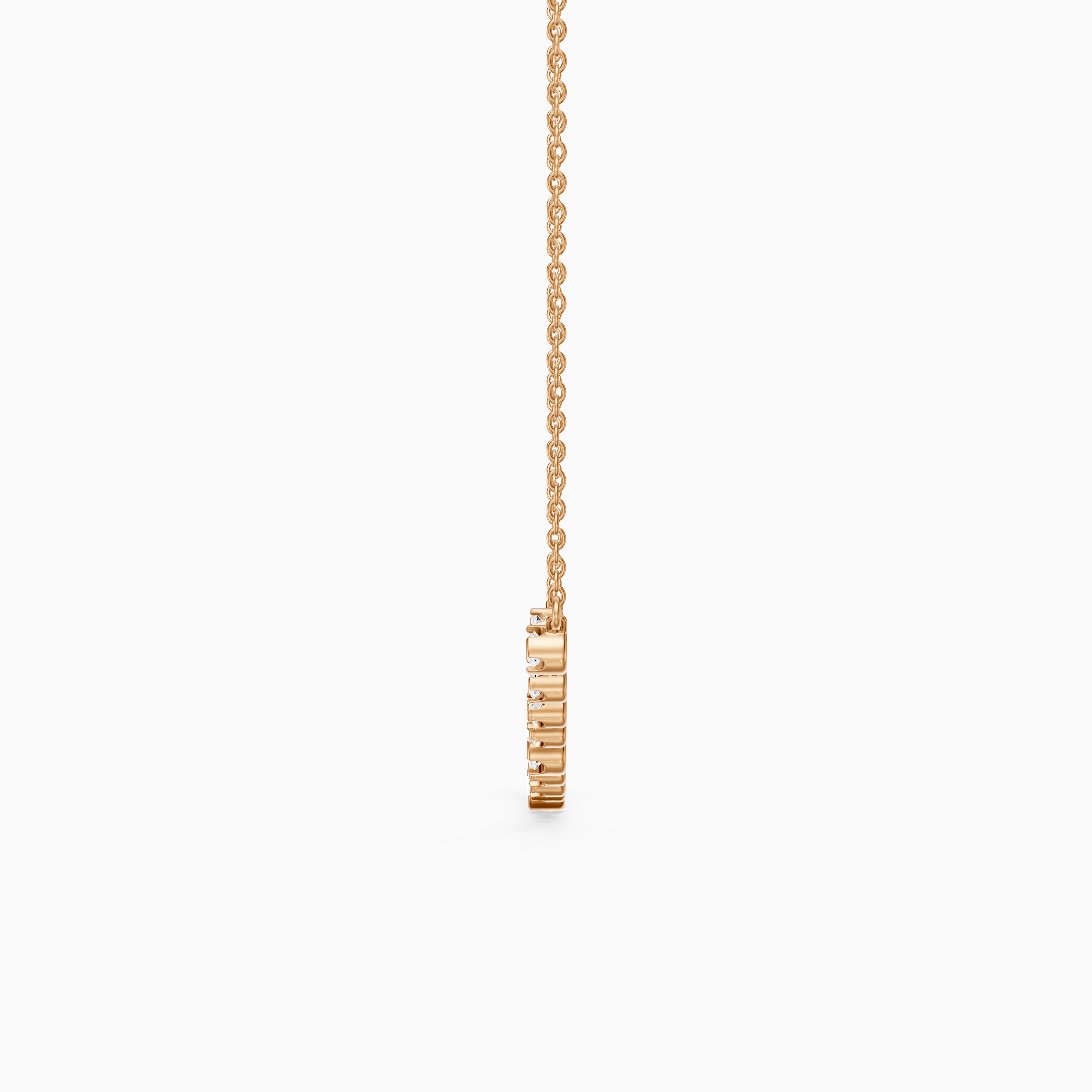Samara Round Lab Grown Diamond Curved Bezel Necklace