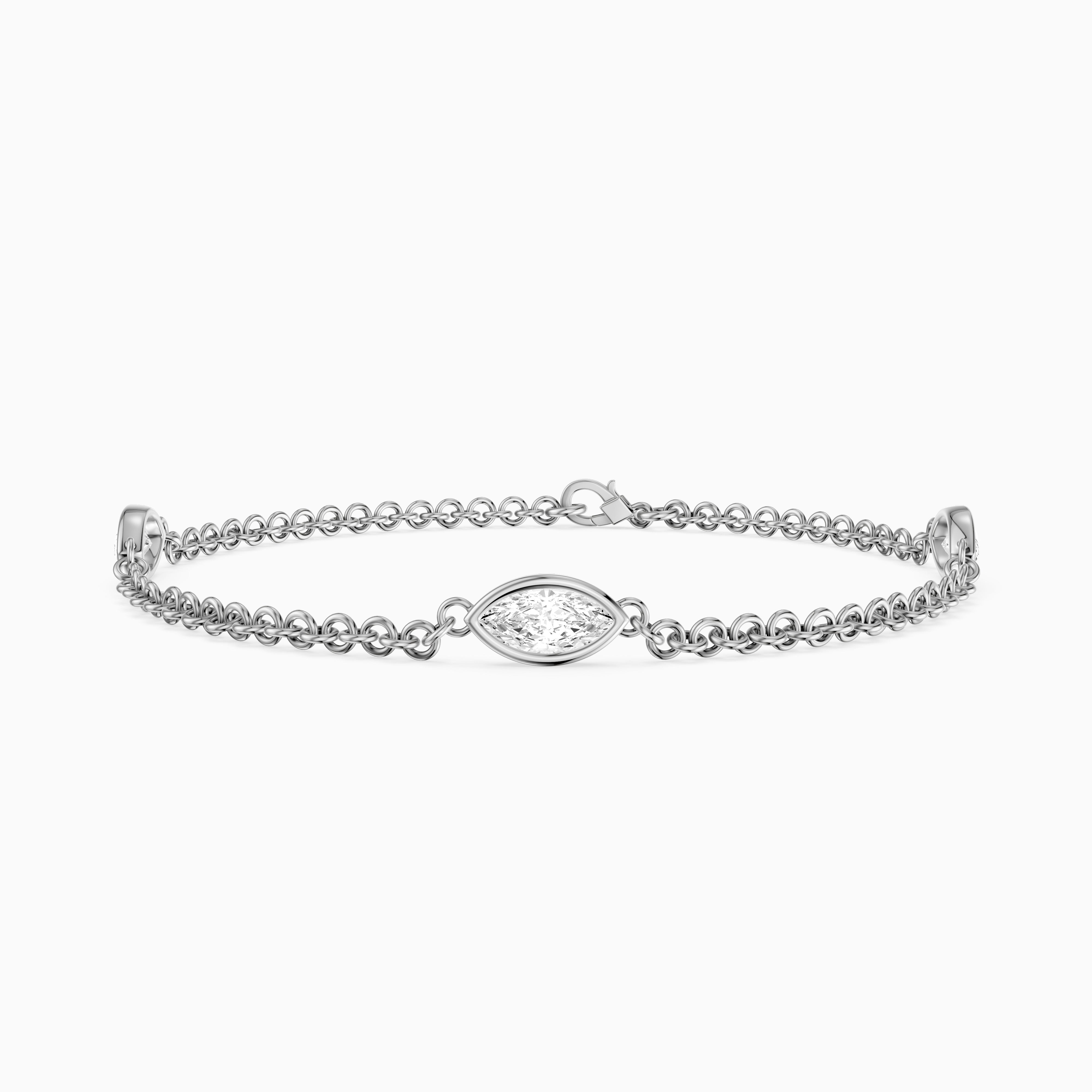 Riona Marquise Lab Grown Diamond Station Chain Bracelet